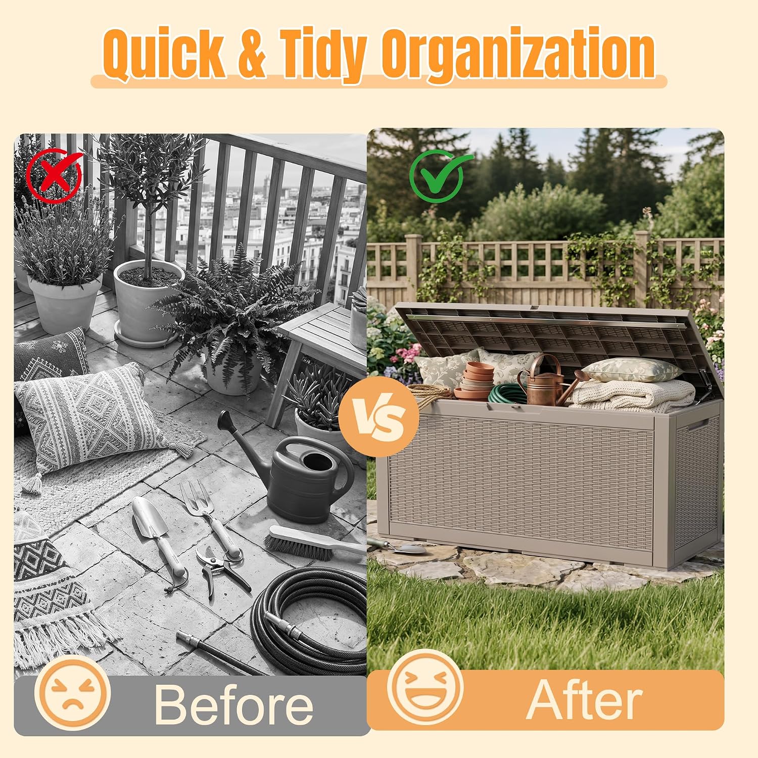Detalle de Outdoor Storage Box 160-Gallon