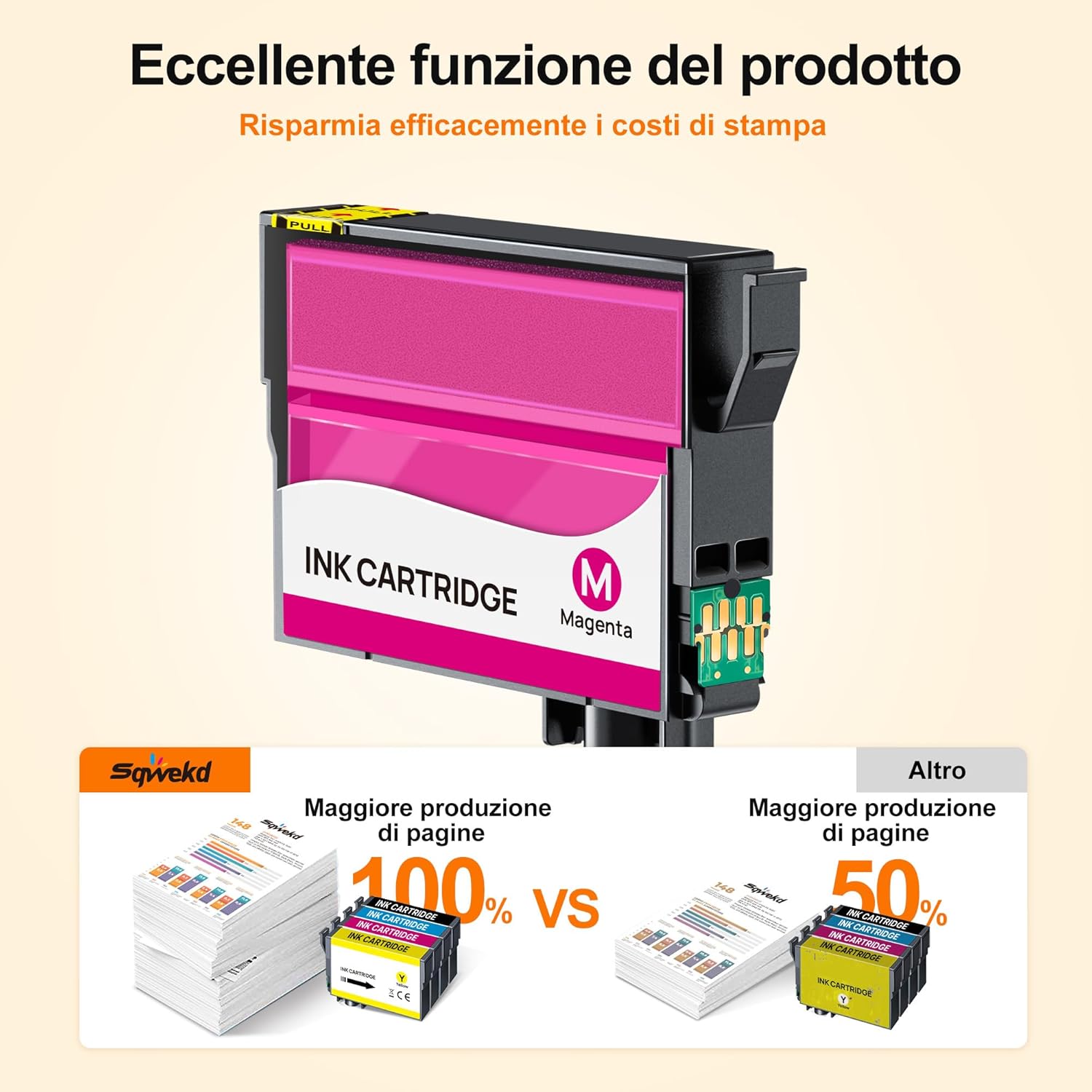 Thumbnail 3 de Sqwekd Cartucce d’inchiostro compatibili per Epson Expression Home e WorkForce (4 pack)