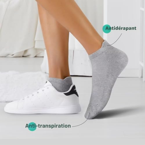 Detalle de YouShow: 10 Paires de Chaussettes Basses Respirantes pour Homme et Femme – Confort Durable au Quotidien