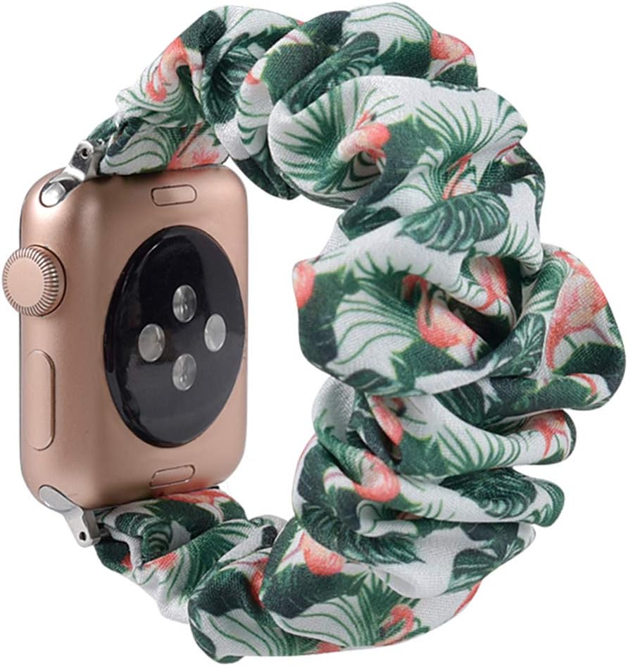 Detalle de juanxian Scrunchie Elastic Watch Wristbands – Comfortable, Buckle-Free Apple Watch Straps (38/40mm, 42/44mm)