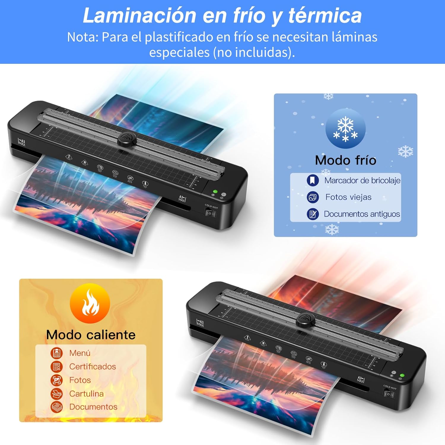 Thumbnail 5 de Raycial Plastificadora A3 con 30 hojas 📦