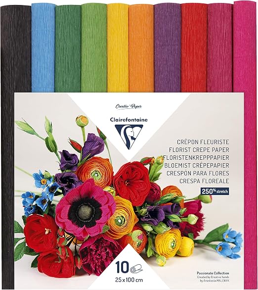Detalle de Clairefontaine 995001C - Pack de 10 Rollos Papel Crepón
