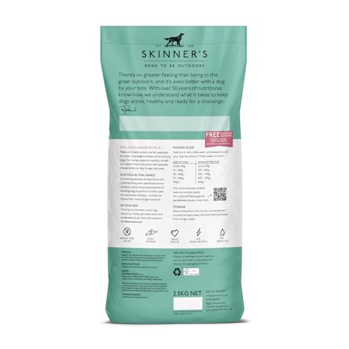 Detalle 2 de Skinner’s Field & Trial Light & Senior Complete Dry Dog Food (15kg) for Older, Overweight or Less Active Dogs