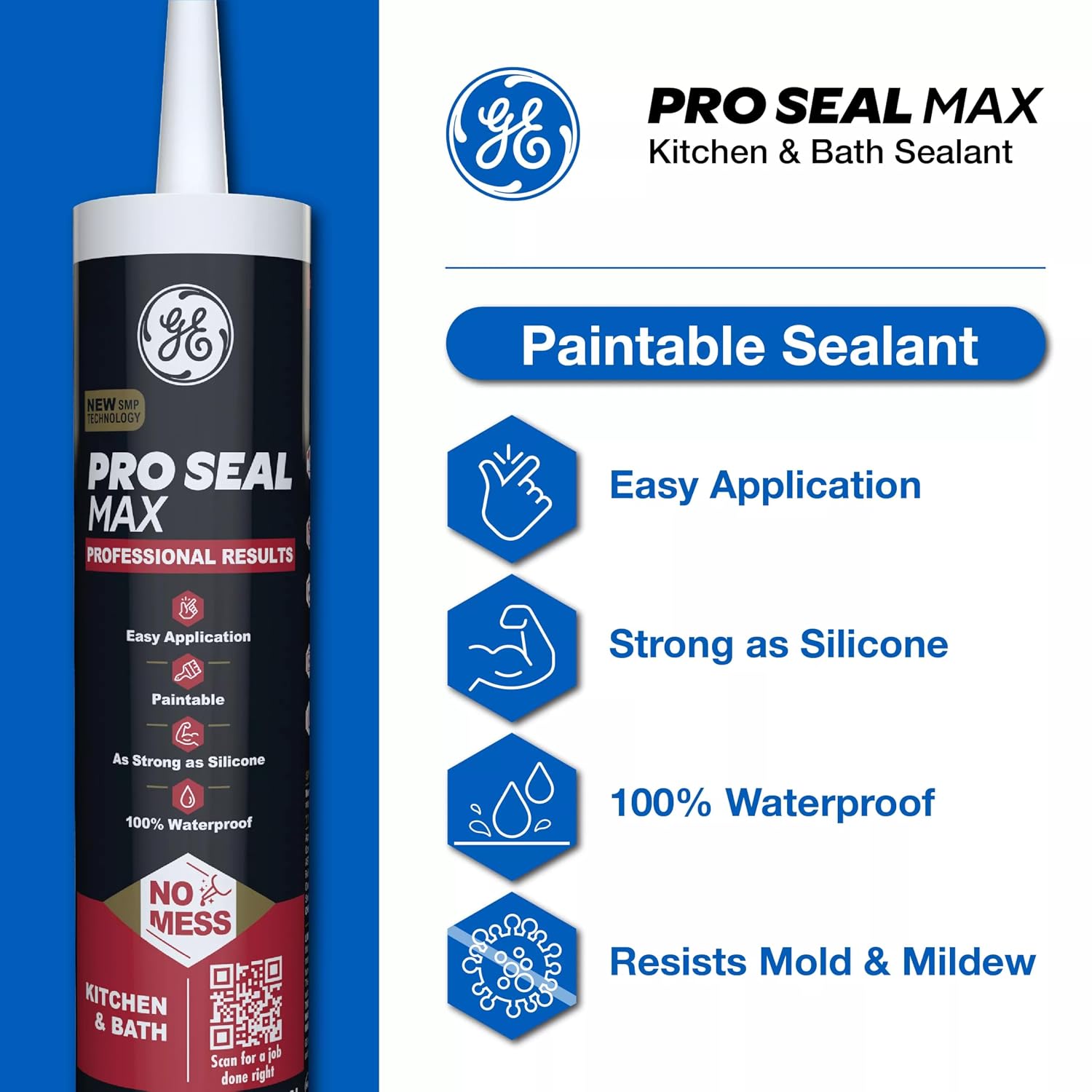 Detalle de GE Kitchen and Bath Silicone Sealant, 9.5 fl oz