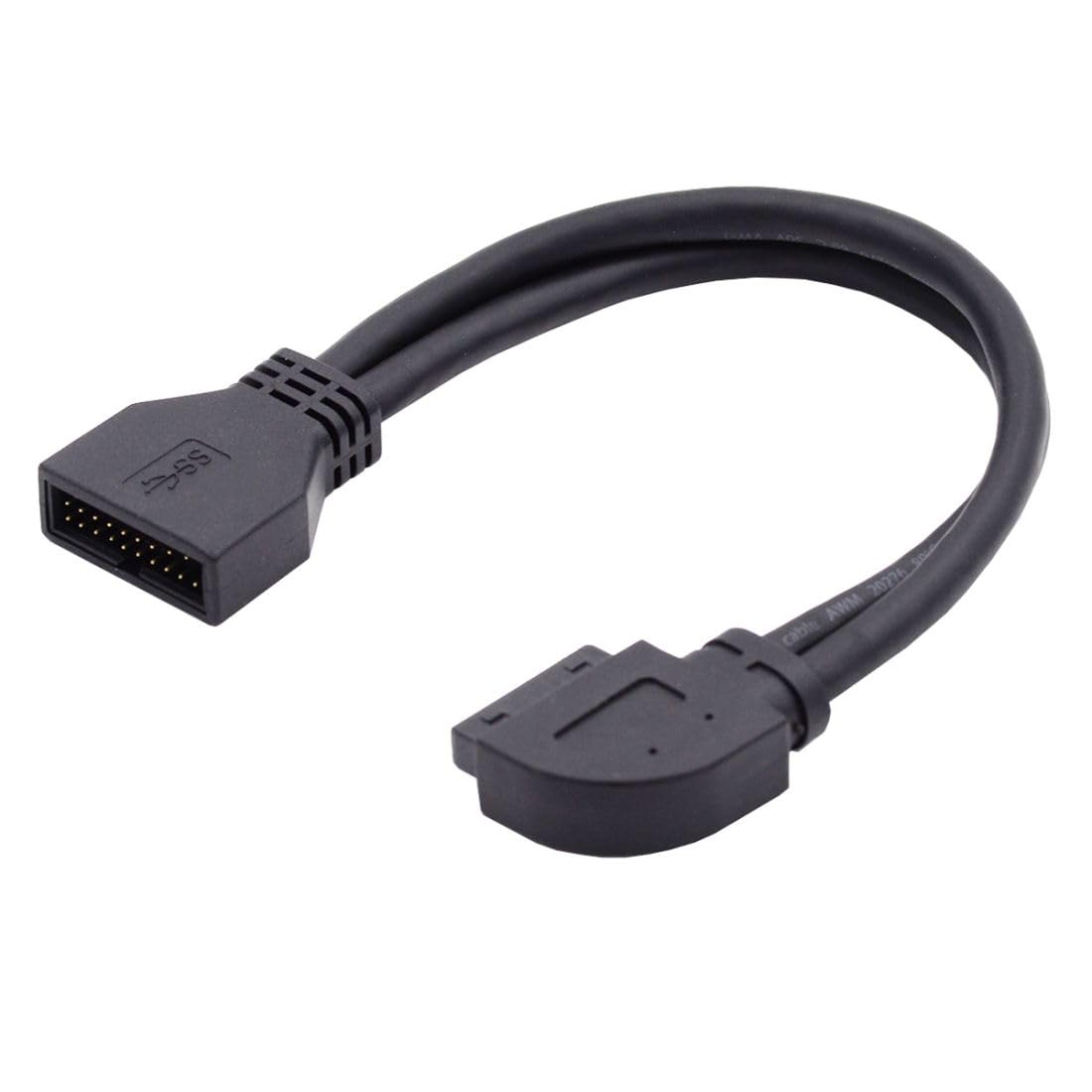 Thumbnail 2 de Chenyang USB 3.0 Frontpanel Header 19/20-polig 90° Verlängerungskabeladapter
