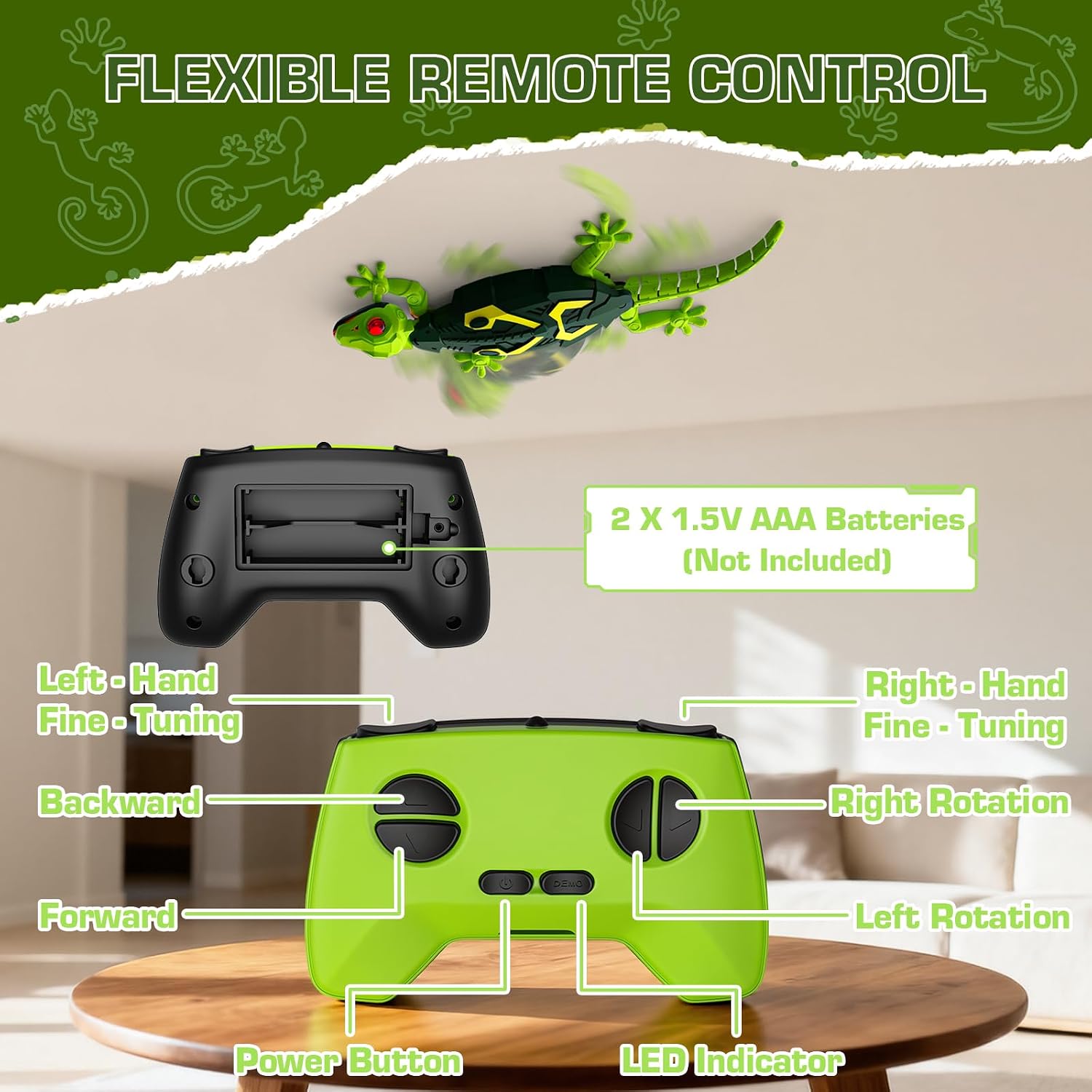Thumbnail 4 de Yidoroye Robo Alive Wall Crawler Gecko remote control toy (wall-climbing lizard robot)