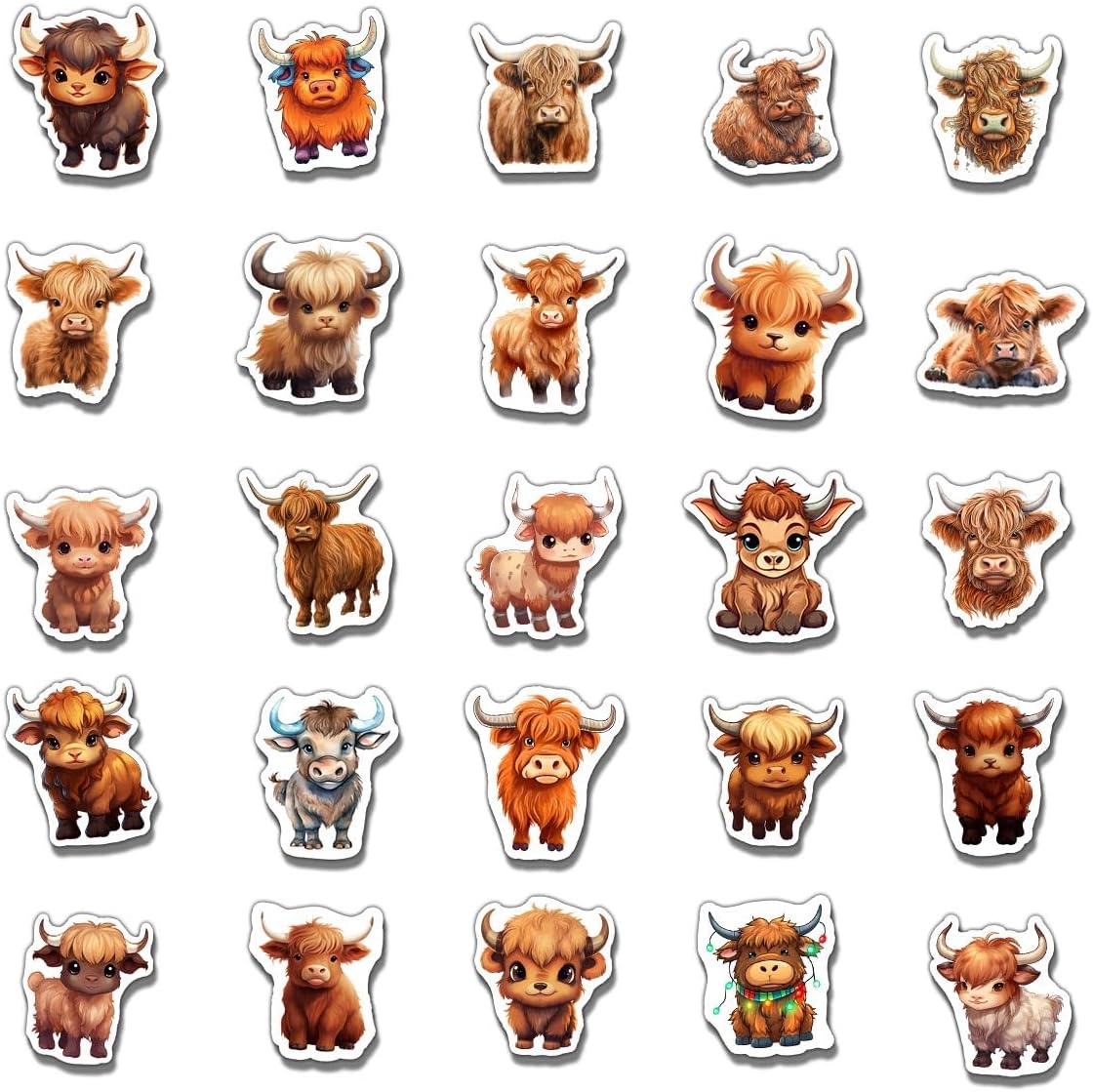 Detalle de Cow Stickers, 50-Piece Pack