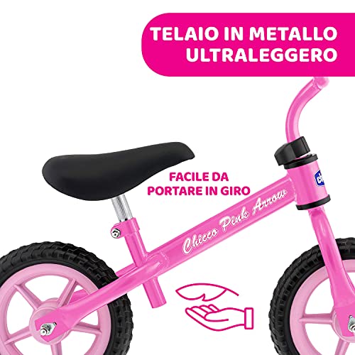 Thumbnail 6 de Chicco Pink Arrow Balance Bike: bici senza pedali per l'equilibrio, regolabile e leggera