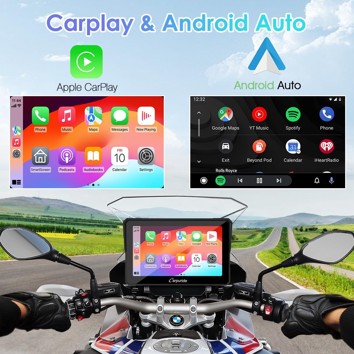 Thumbnail 2 de Carpuride W702B 7-inch Motorcycle GPS with CarPlay
