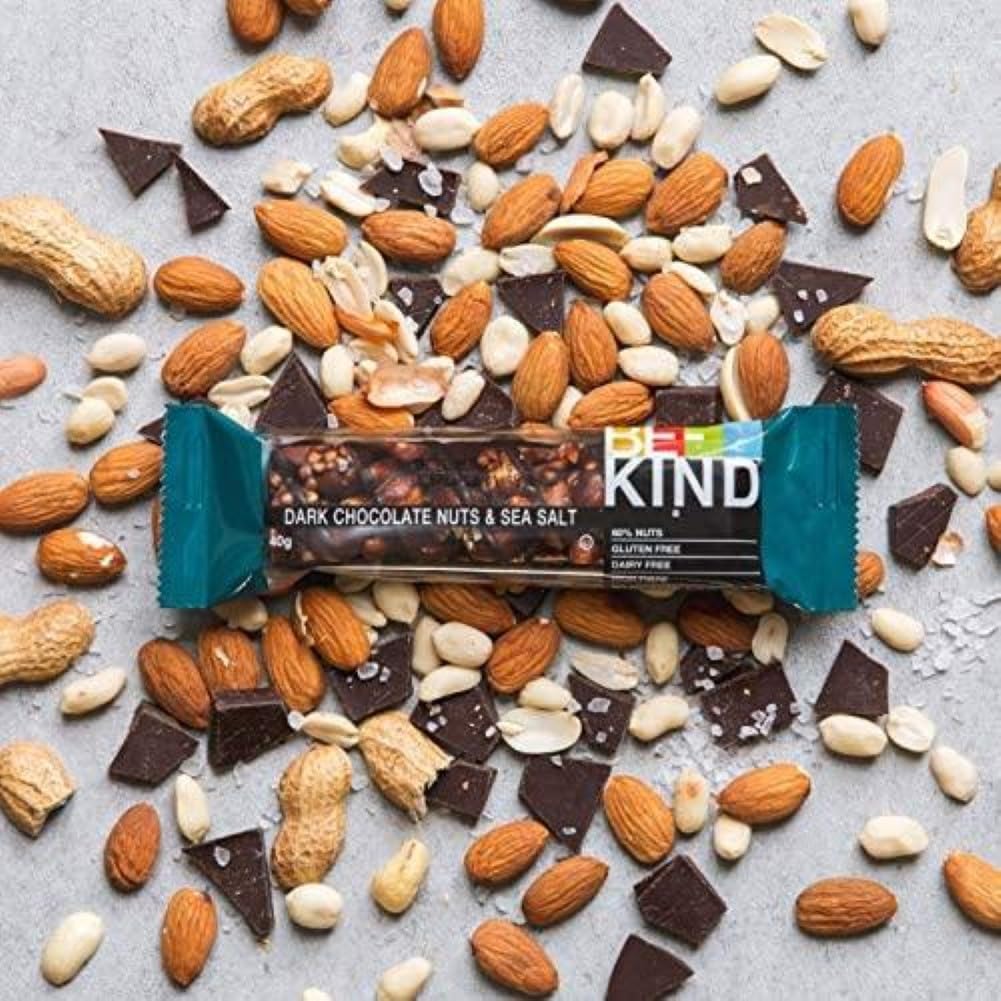 Detalle de BE-KIND Dark Chocolate Nuts & Sea Salt Snack-Riegel – 12er Pack (12×40 g)