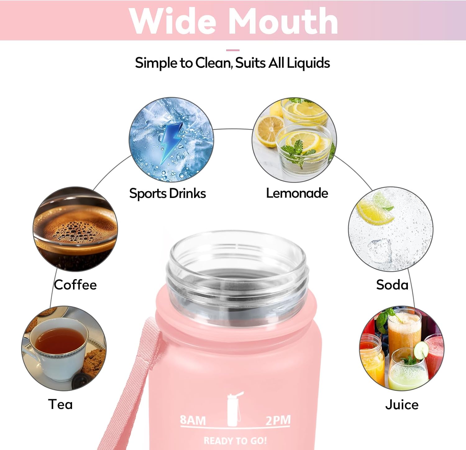 Thumbnail 2 de Botella Agua 500ml con Filtro y Marcador de Tiempo 🚰