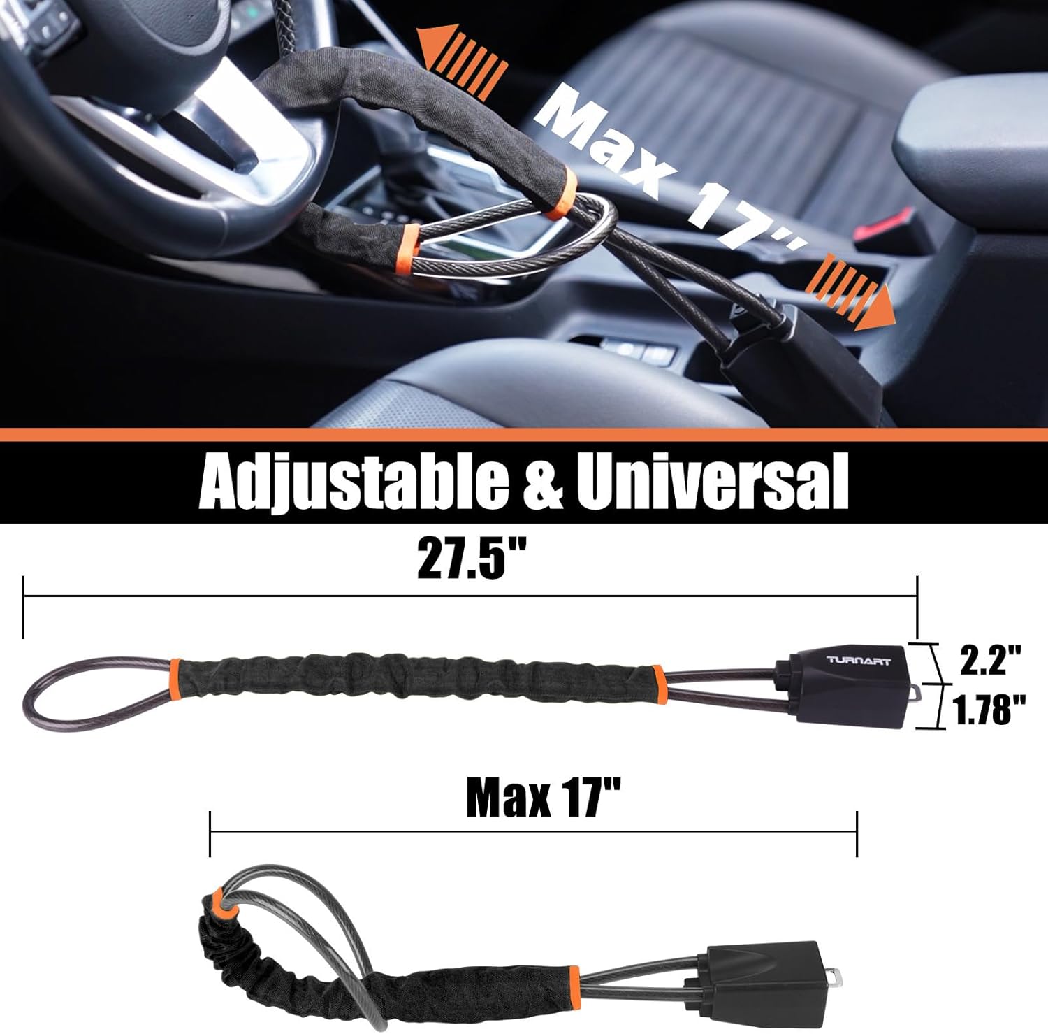 Detalle 2 de Turnart Steering Wheel Lock Seat Belt Lock