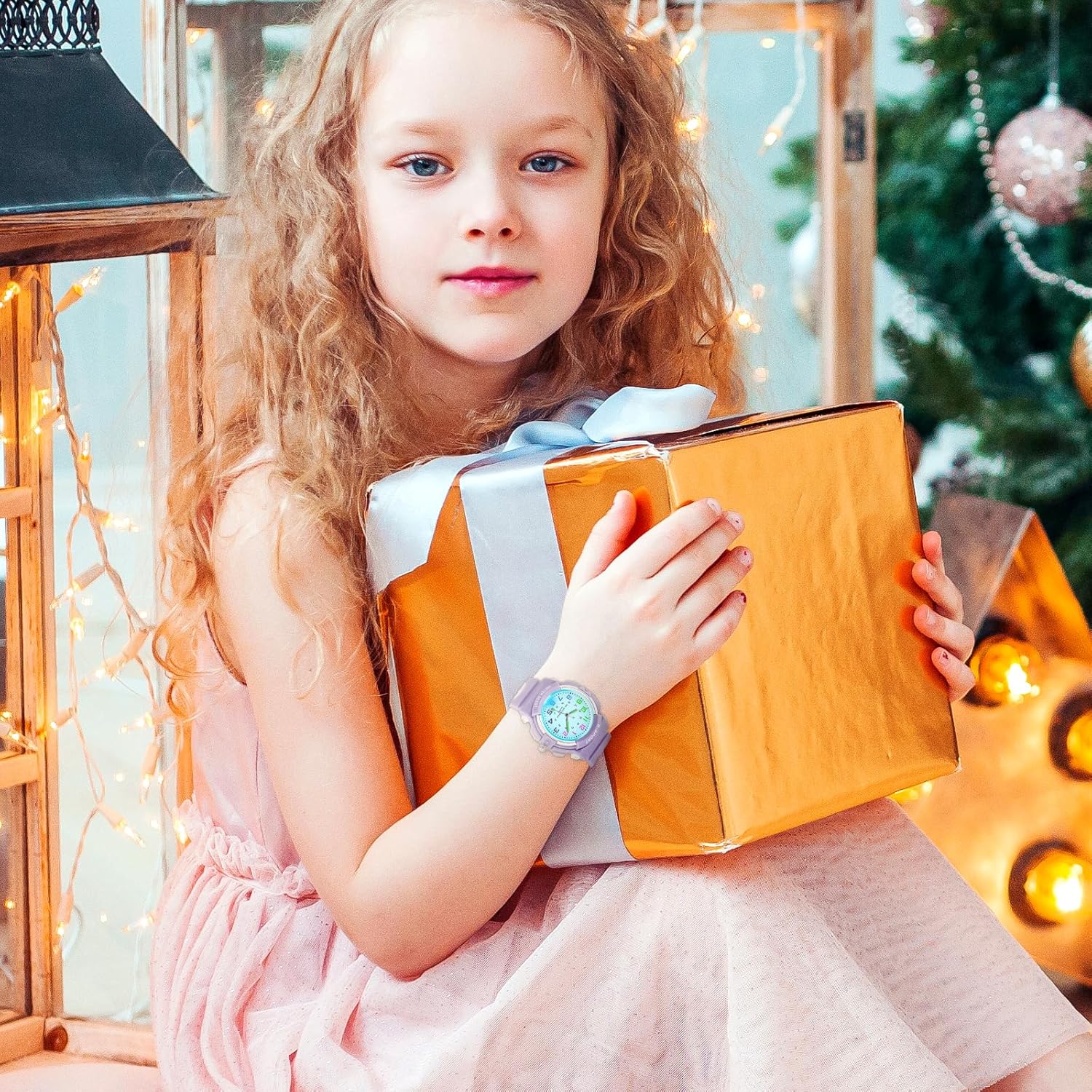 Detalle 2 de DTKID Montre Enfant – 7 LEDs colorées, étanche 30 m, adaptée aux enfants de 5 à 15 ans