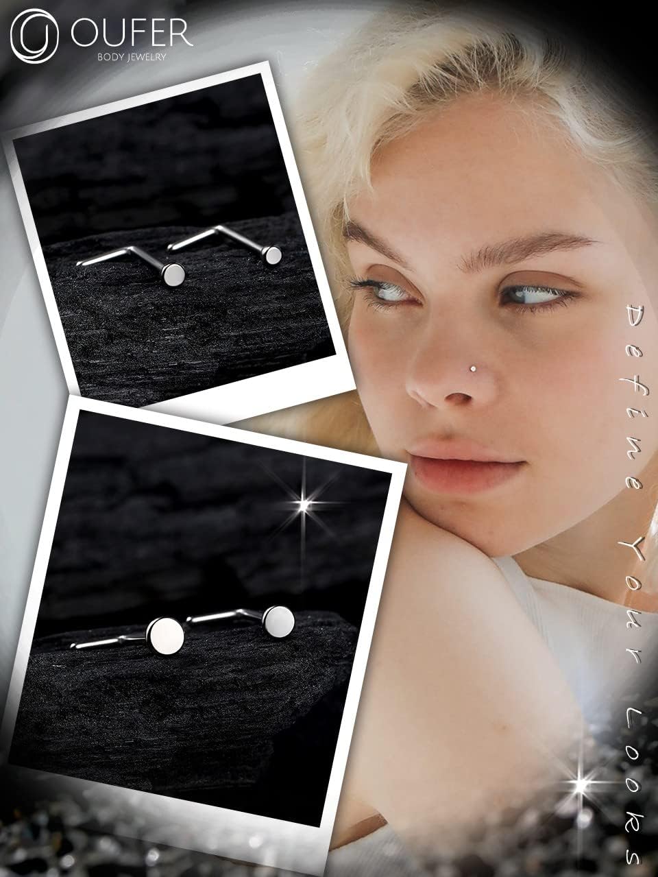 Thumbnail 3 de OUFER Piercing nez Titan 20G 4pcs
