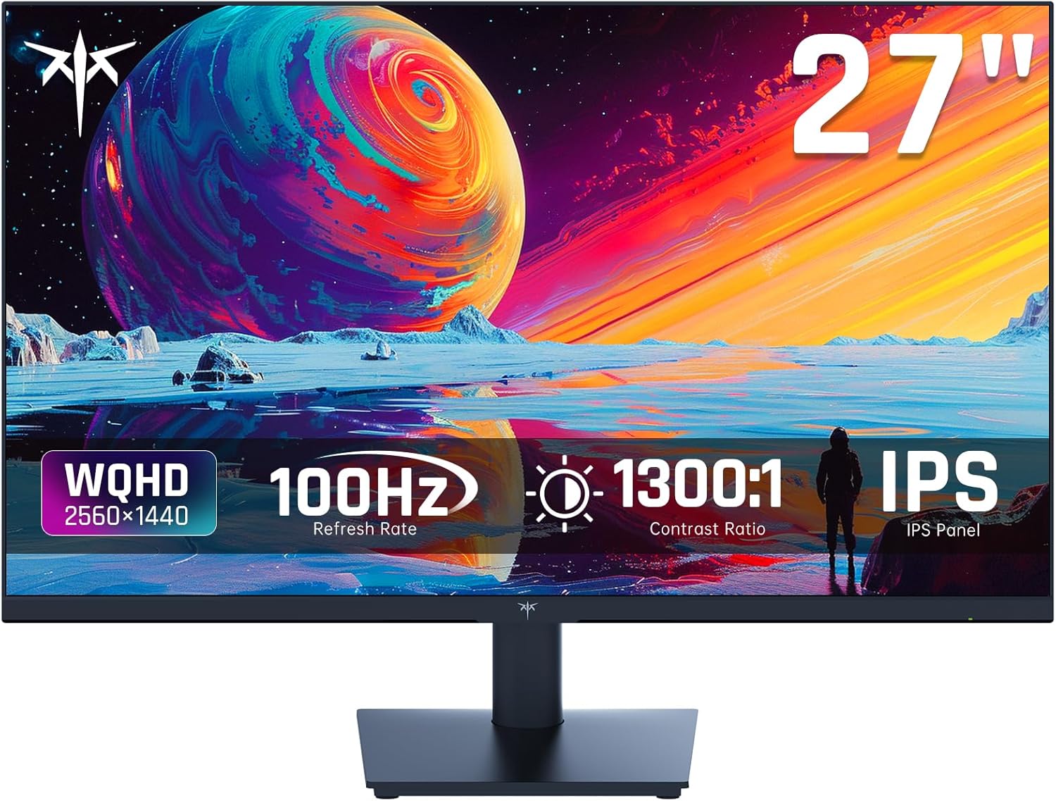 KTC 27-inch 1440P QHD IPS monitor with 100Hz, Adaptive Sync and HDR10