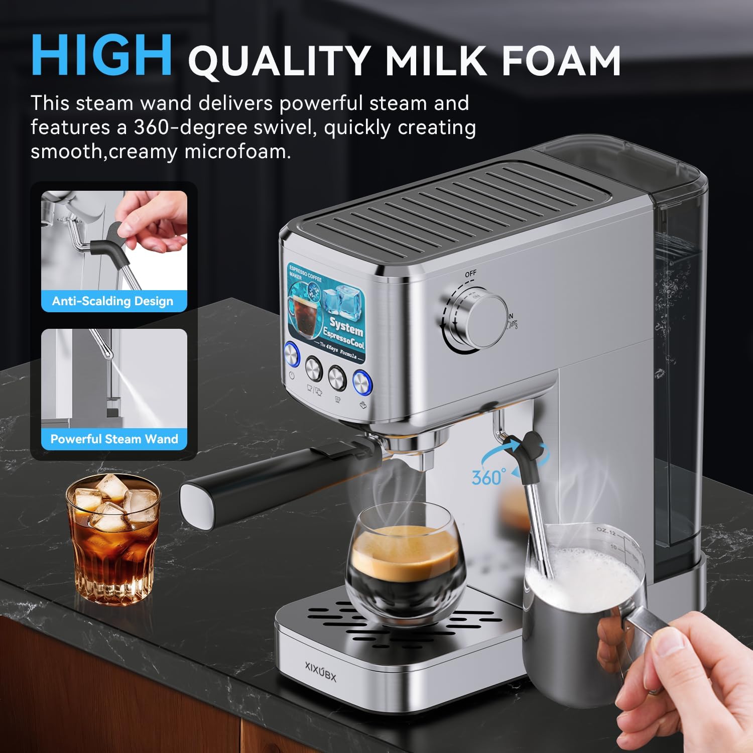 Thumbnail 4 de XIXUBX Espresso Machine 20 Bar