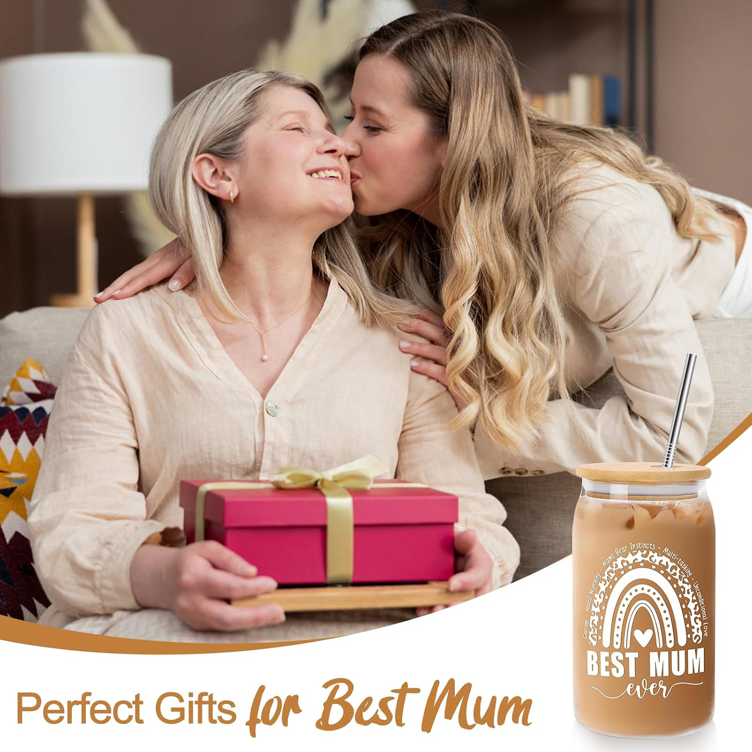 Thumbnail 6 de DOITGO Mothers Day 16 Oz Glass Cup