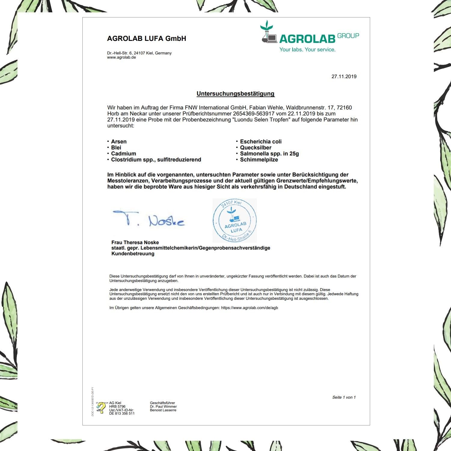 Detalle de Selen Tropfen 200 µg von Luondu