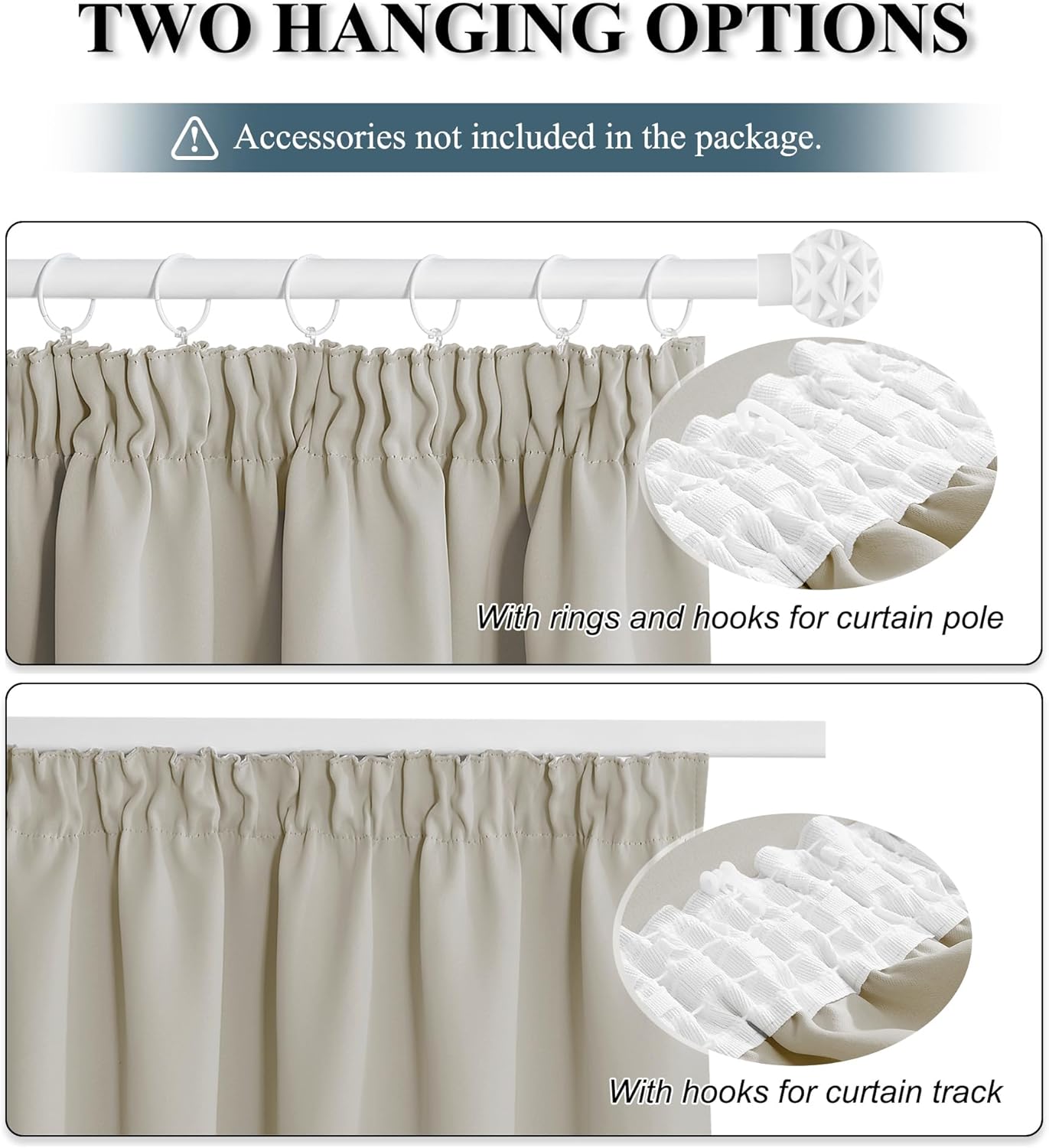 Thumbnail 2 de PONY DANCE Pencil Pleat Curtains 52×84 cm