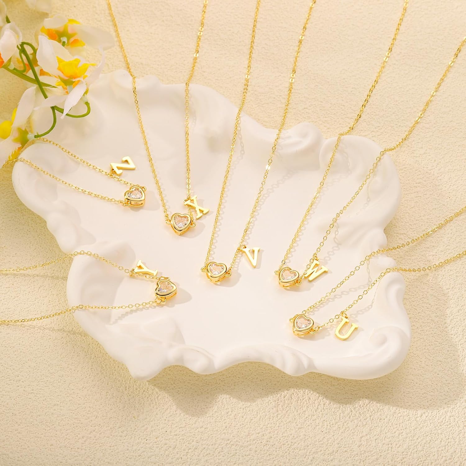 Thumbnail 4 de Starain Initial Necklace, 14K Gold-Plated