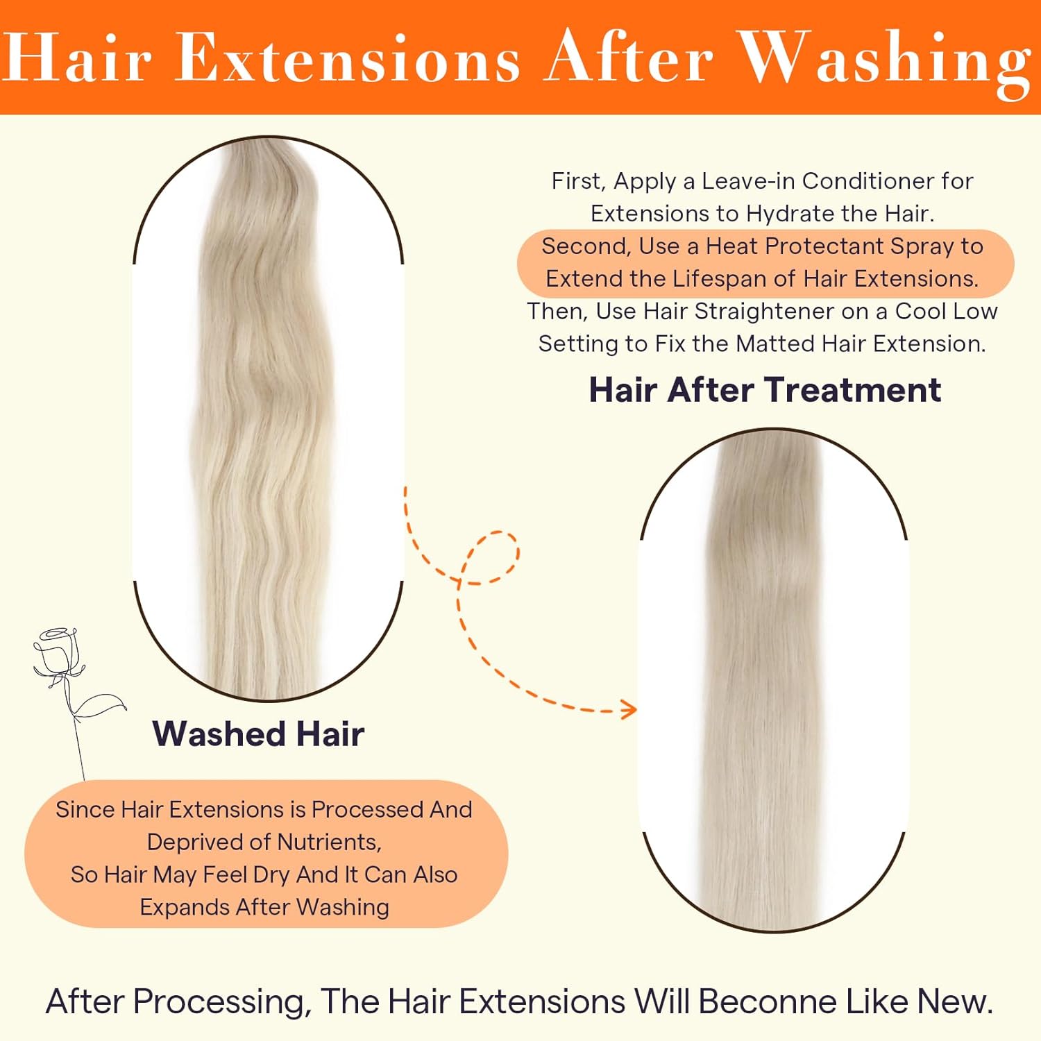 Thumbnail 6 de Full Shine Ash Blonde Double Weft Sew-In Hair Extensions (18/613) – 20 Inch, 105g
