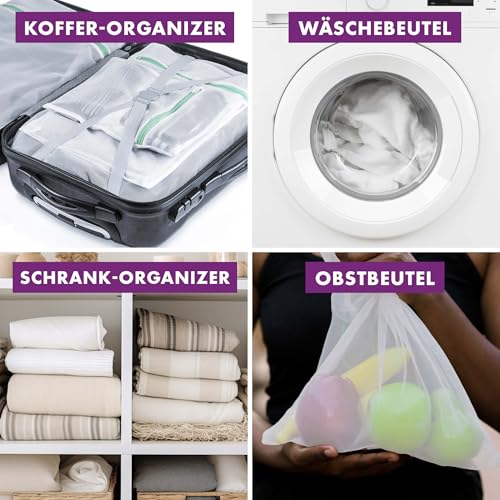 Detalle de Lavandola Wäschenetz Set – Kochfest, trocknergeeignet, 3 Größen für BHs, Feinwäsche, Unterwäsche & Co.