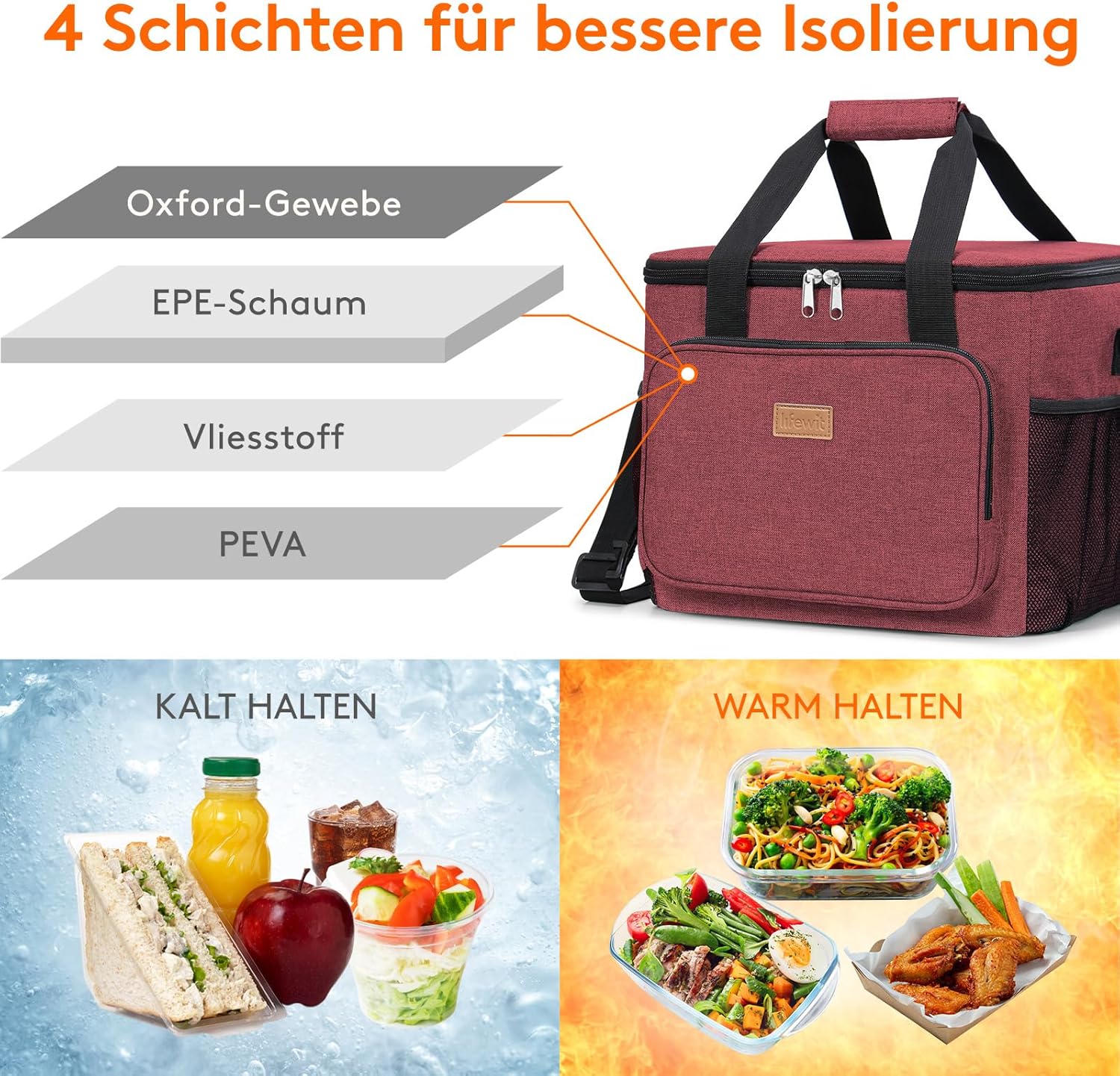 Detalle 2 de Lifewit 24L Kühltasche kompakt