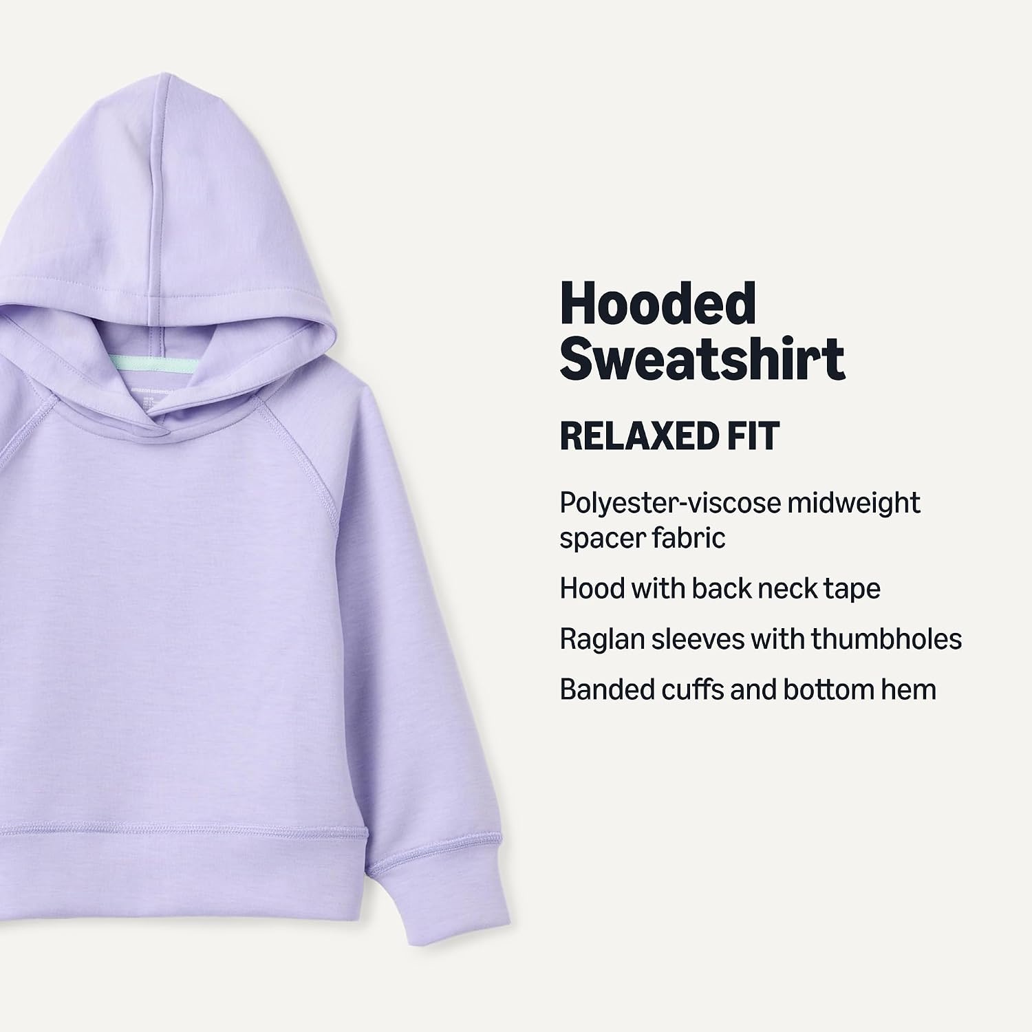 Detalle 2 de Amazon Essentials Girls' Active Sweat Pullover Hoodie (Relaxed Fit, Midweight Blend)
