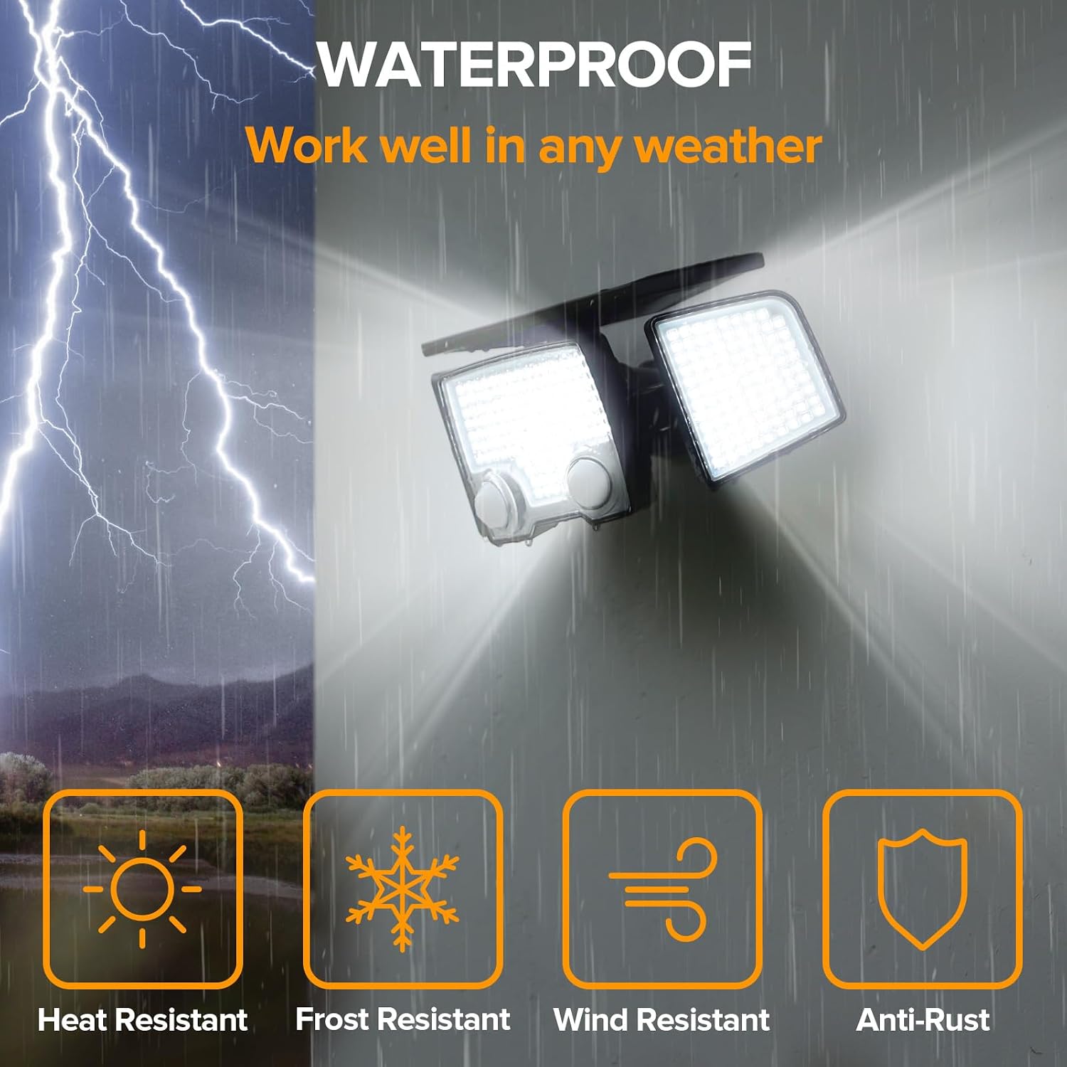 Detalle de LUTEC 332 LED Solar Outdoor Lights with Dual Motion Sensors and 270° Coverage