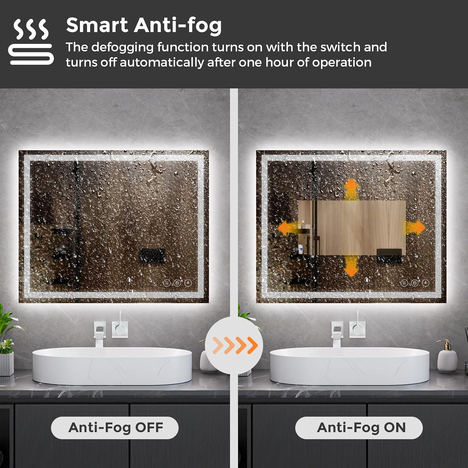 Detalle 2 de Koonmi 30x36 LED Bathroom Mirror 🪞