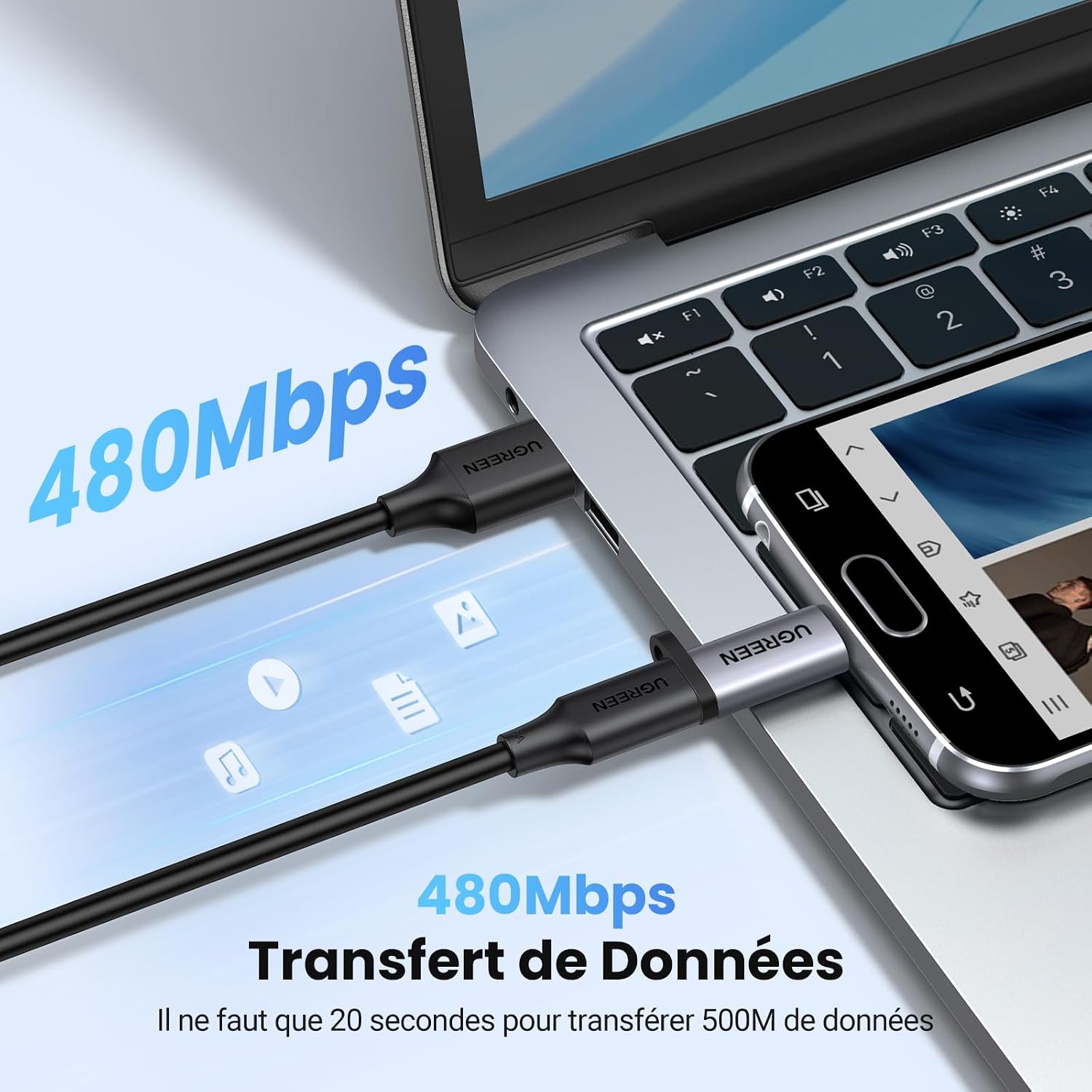 Detalle de UGREEN Adaptateur Type-C vers Micro USB 2