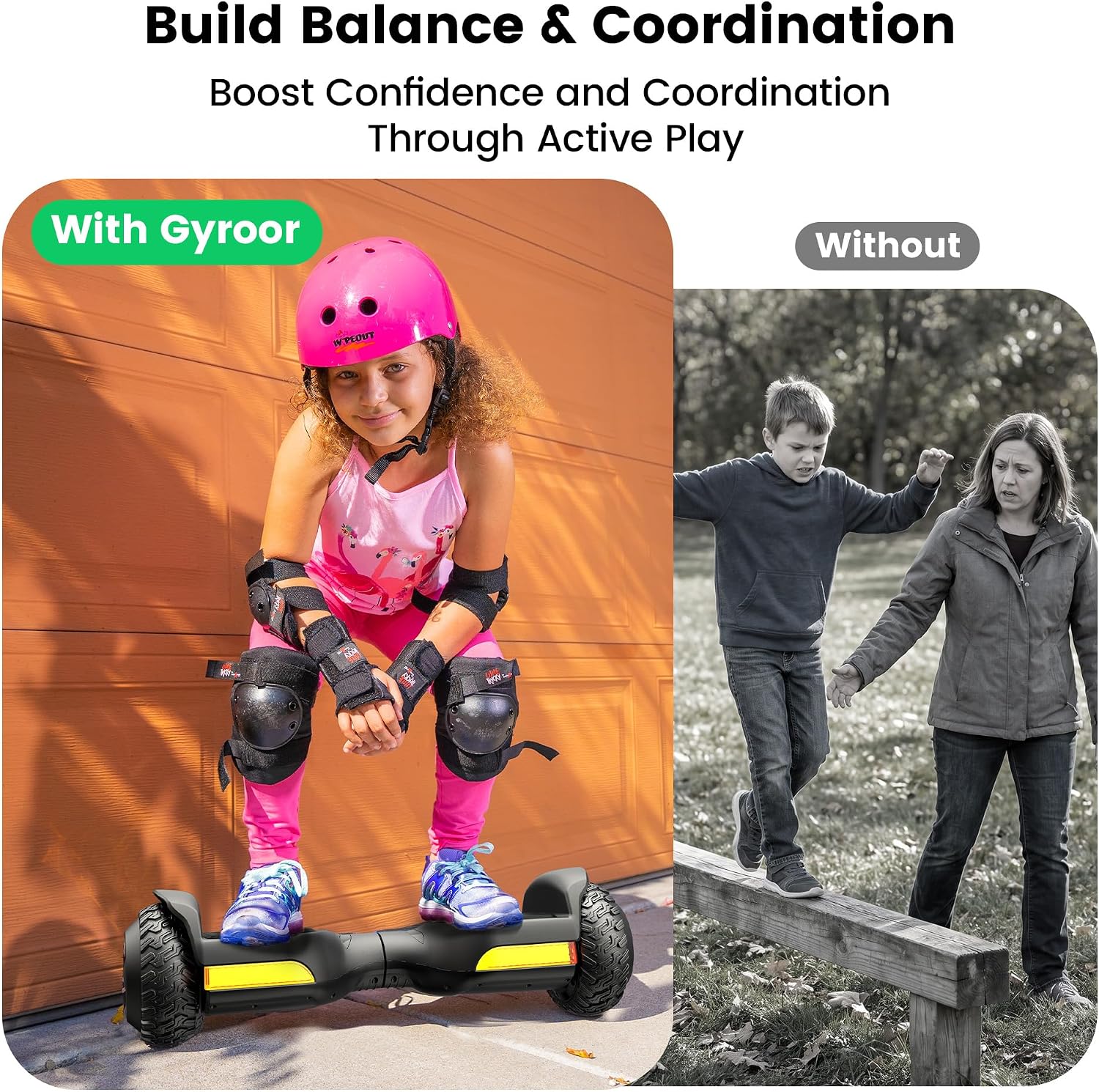 Detalle de Gyroor All-Terrain Hoverboard 6.5-Inch Tires