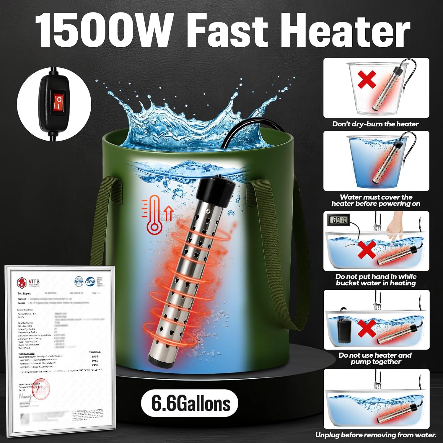 Thumbnail 1 de Portable Camping Shower with 6000mAh Pump