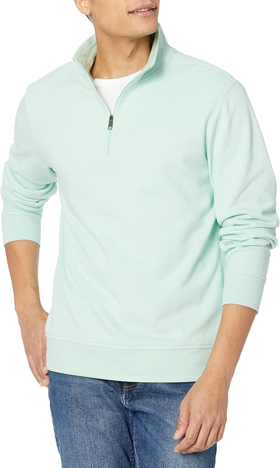 Thumbnail 5 de Amazon Essentials Men’s Lightweight French Terry Quarter-Zip Mock Neck Jumper