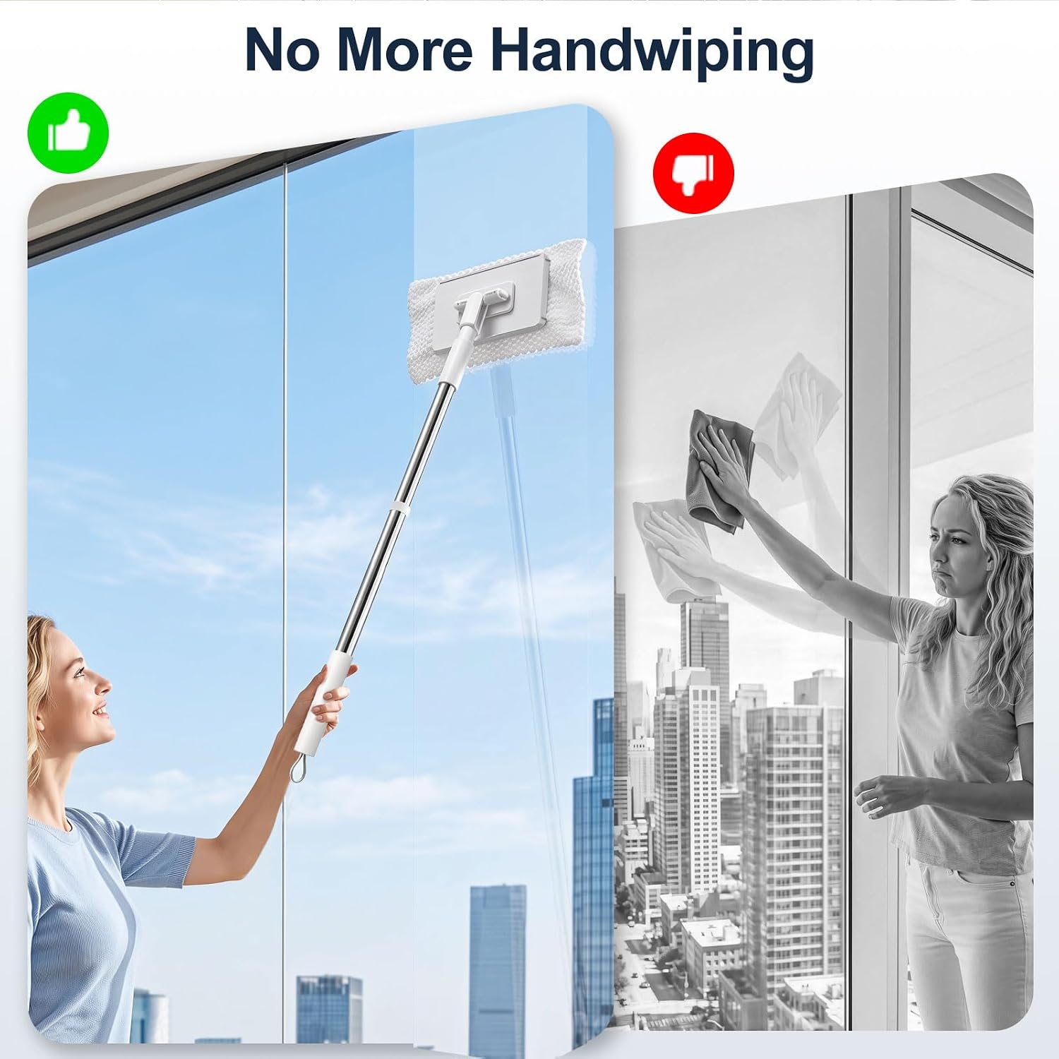 Thumbnail 6 de Masthome Snap Grip Mini Mop with Built-in Squeegee
