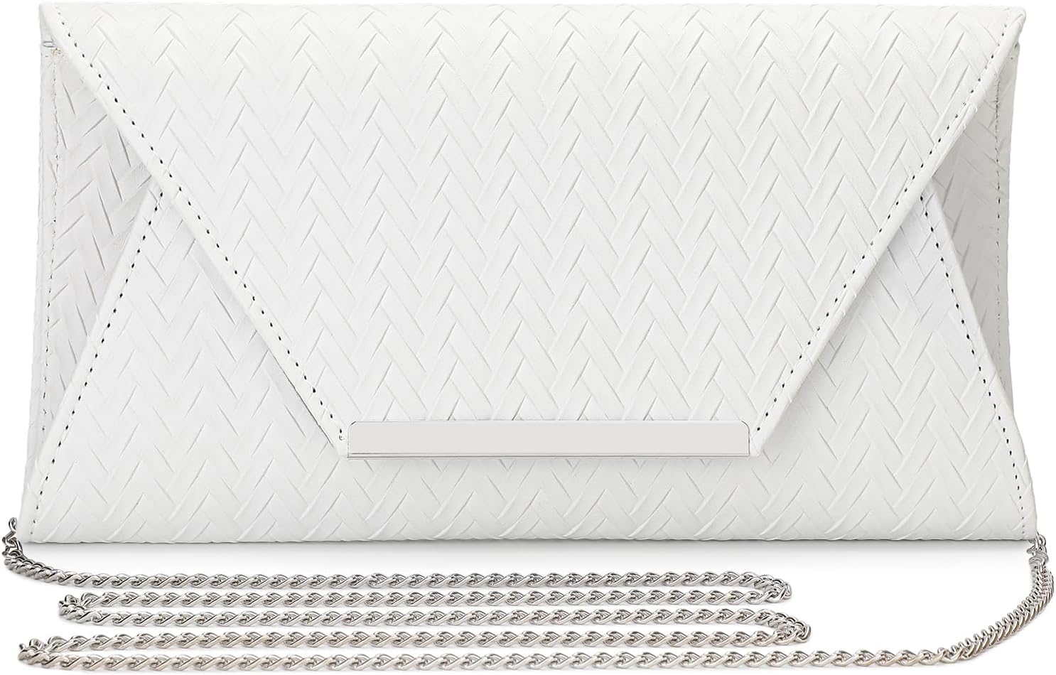 Detalle de BAIGIO Sac de Soirée Élégant en Cuir PU – Pochette polyvalente pour Mariage et Fête