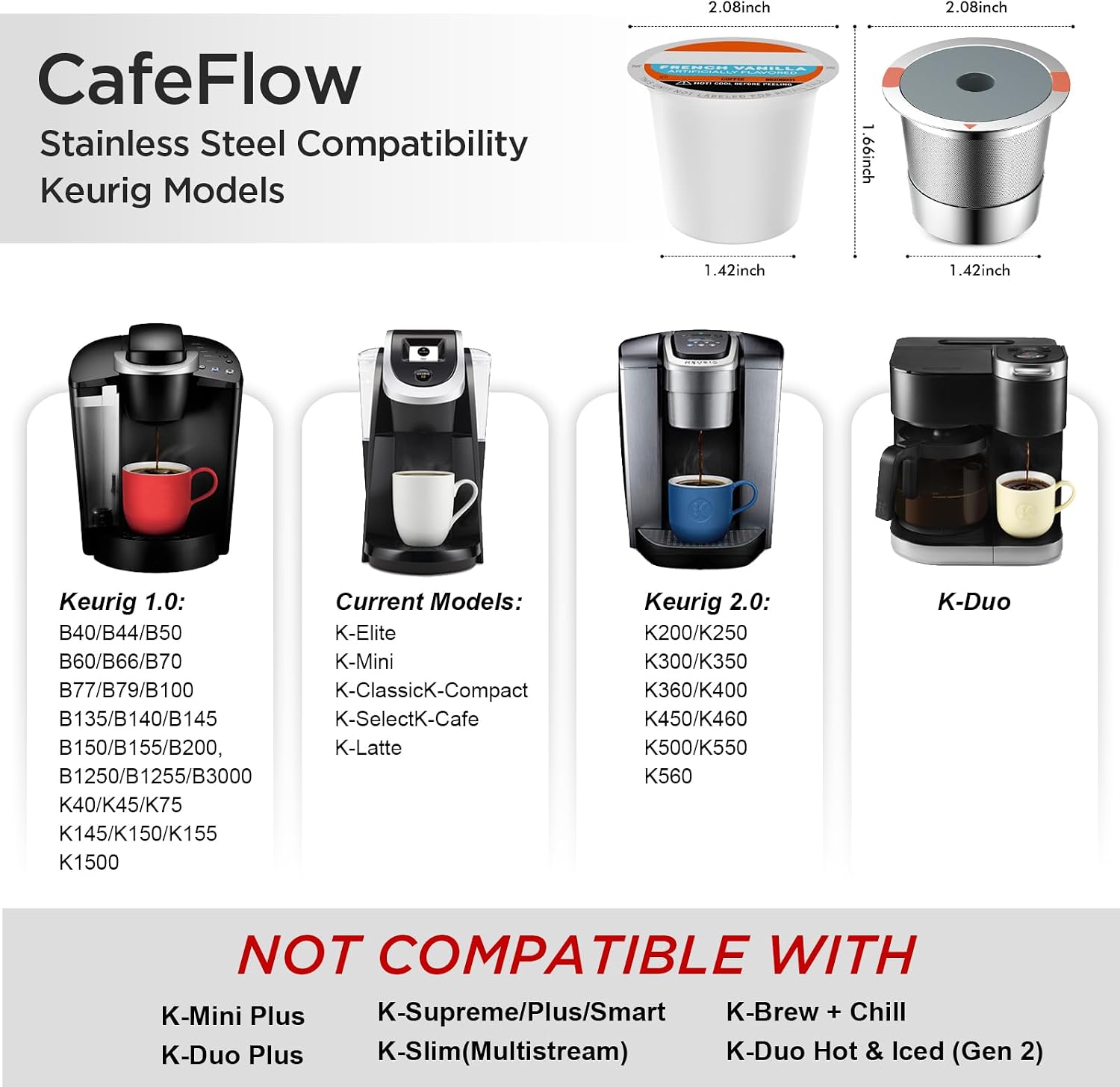 Thumbnail 2 de Reusable K Cups Universal Stainless Steel for Keurig