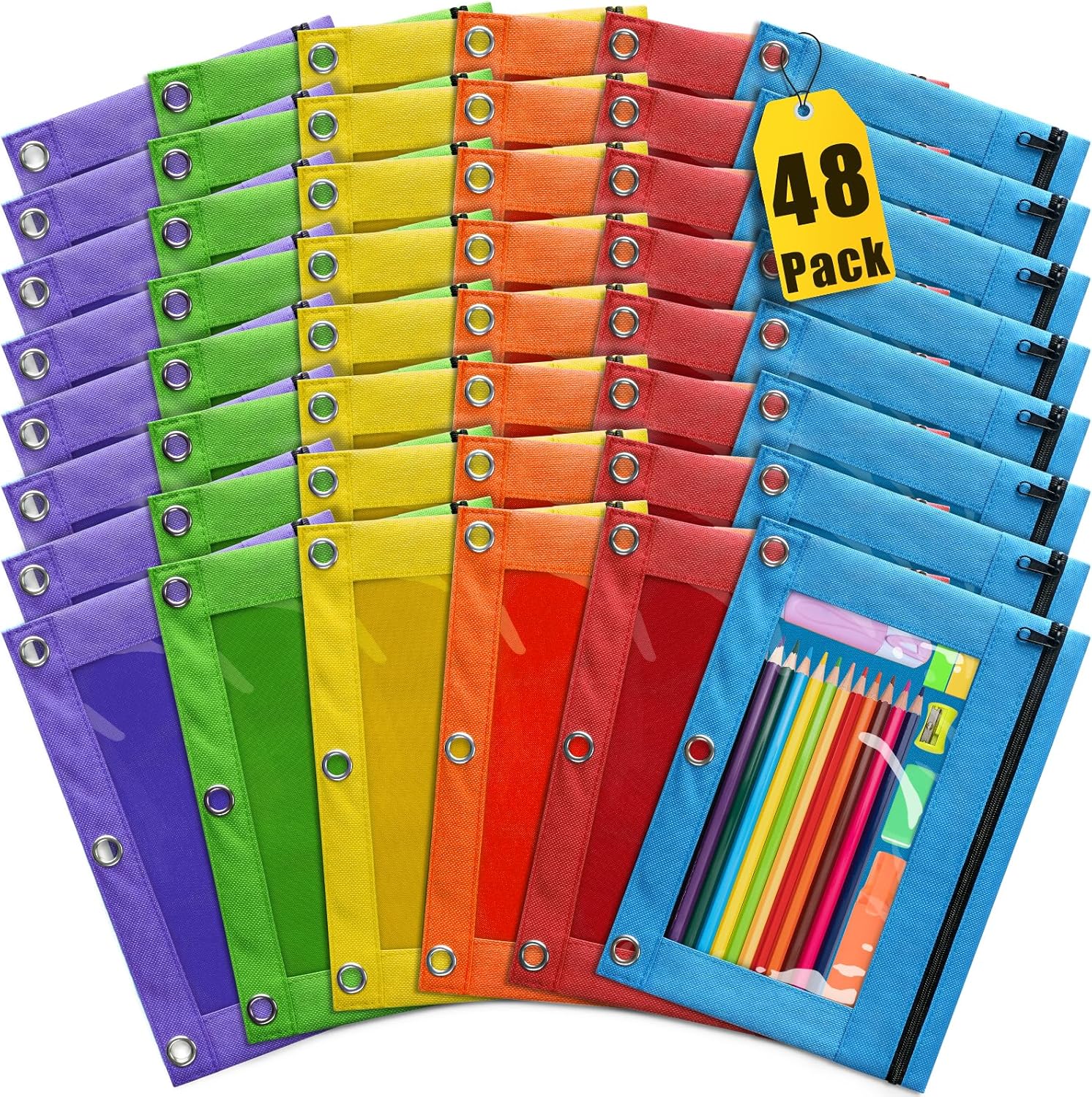 Thumbnail 6 de 3-Ring Binder Pencil Pouches, 96-Pack