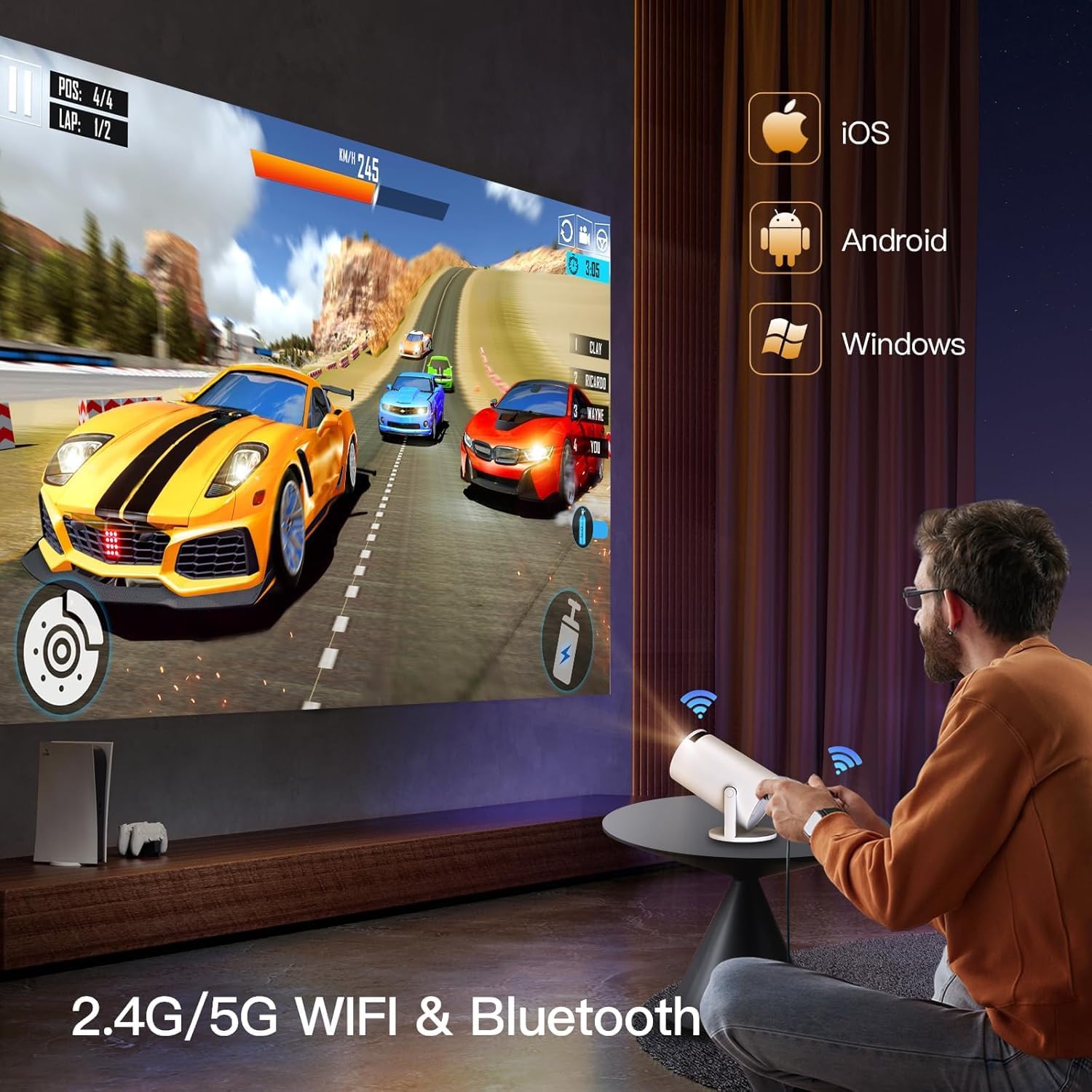 Thumbnail 3 de Mini Projector with WiFi 6 and Bluetooth
