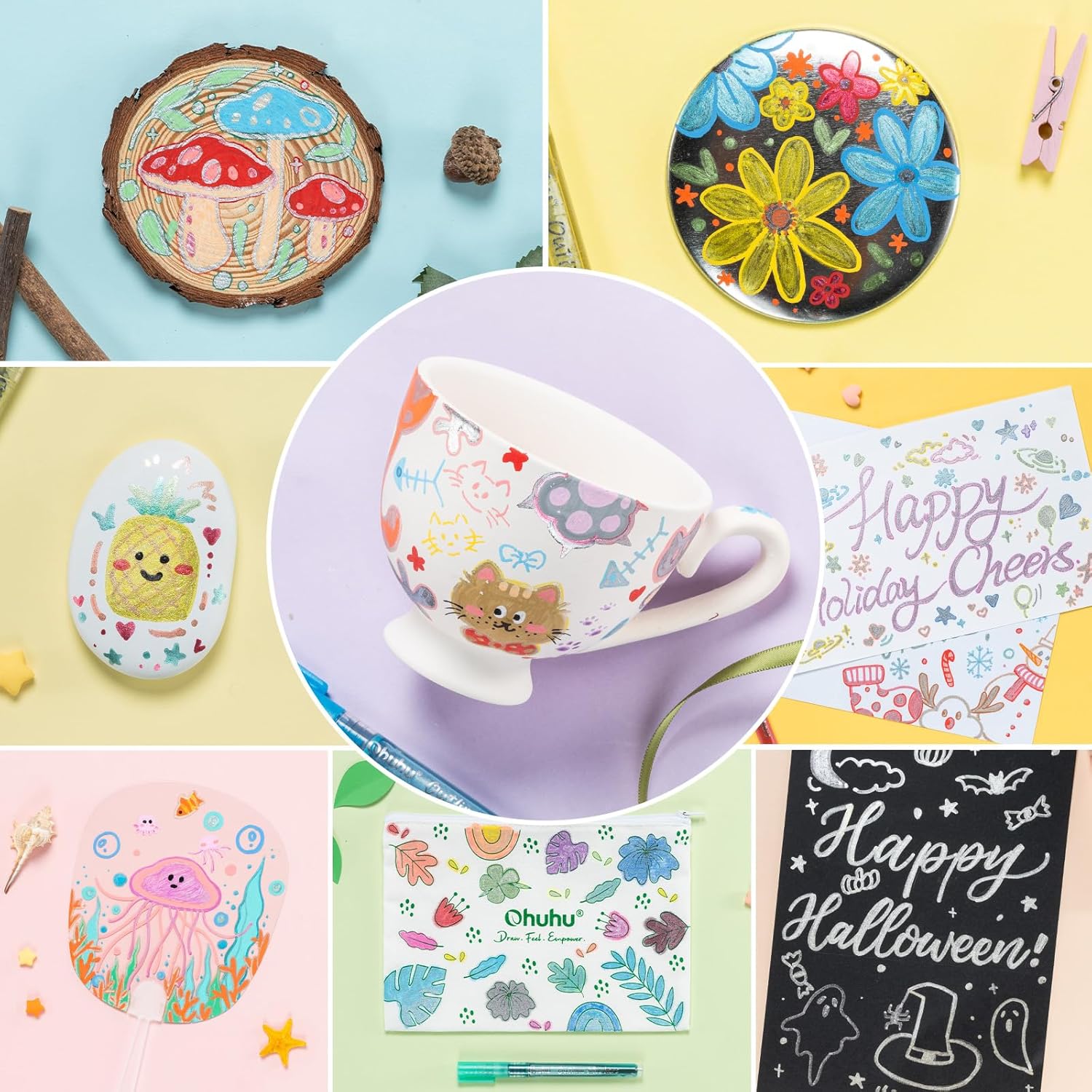 Thumbnail 6 de Ohuhu Calza Stuffers pennarelli glitter metallizzati 18 🎨