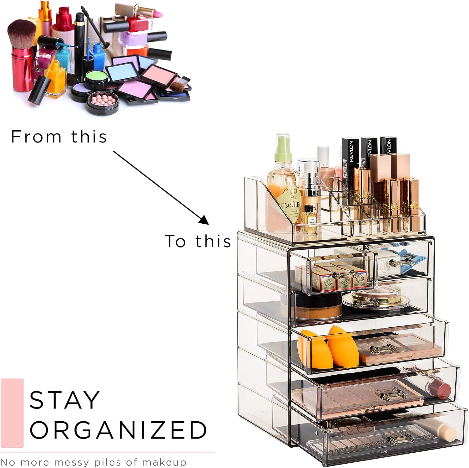 Thumbnail 6 de Sorbus Acrylic Makeup Organizer Set 6-Drawer