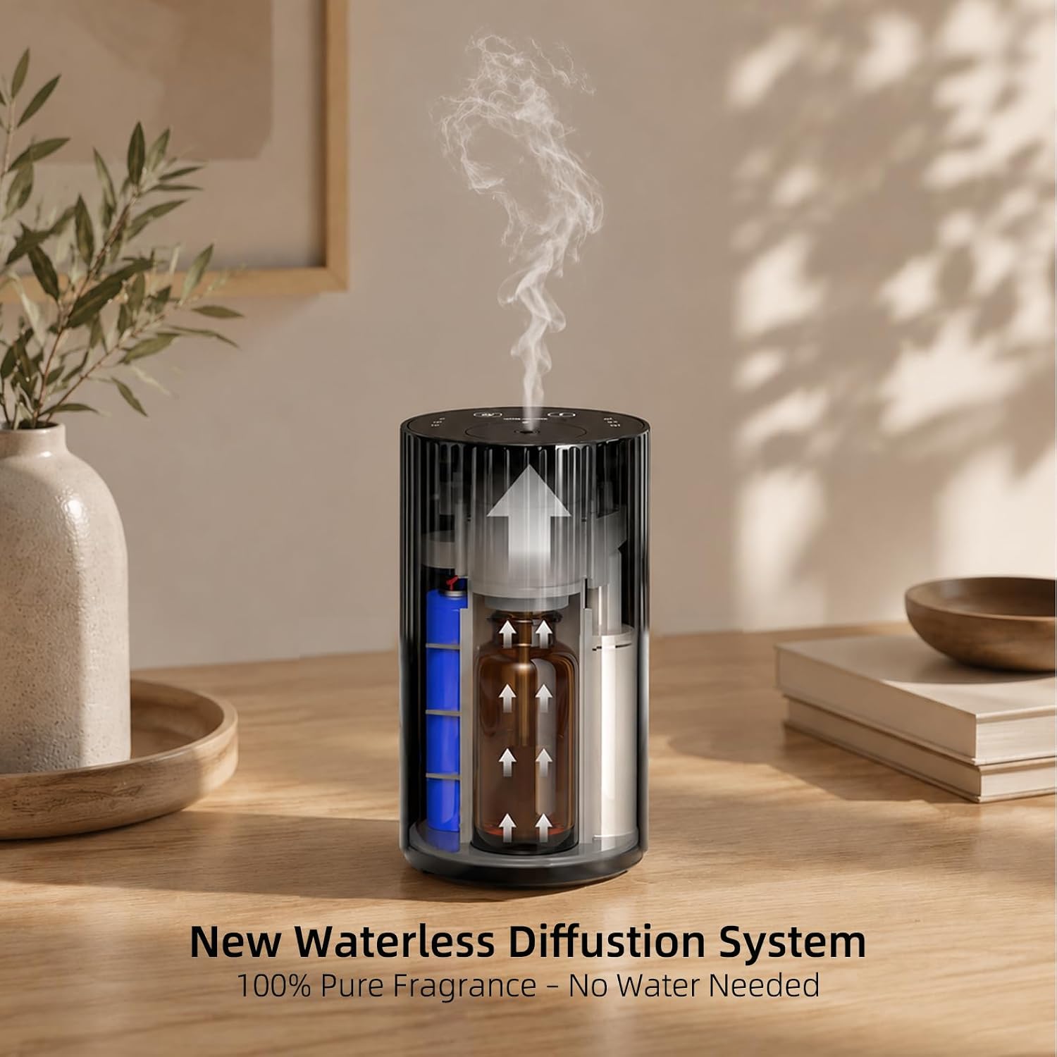 Detalle de Csinwei Waterless Essential Oil Diffuser with 4 x 10 mL Oils