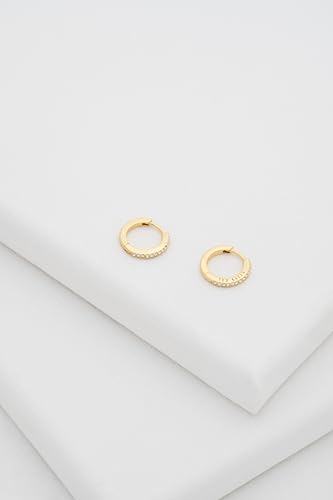Thumbnail 4 de Ted Baker Heplie Crystal Hoop Earrings (14mm) – Gold/Crystal