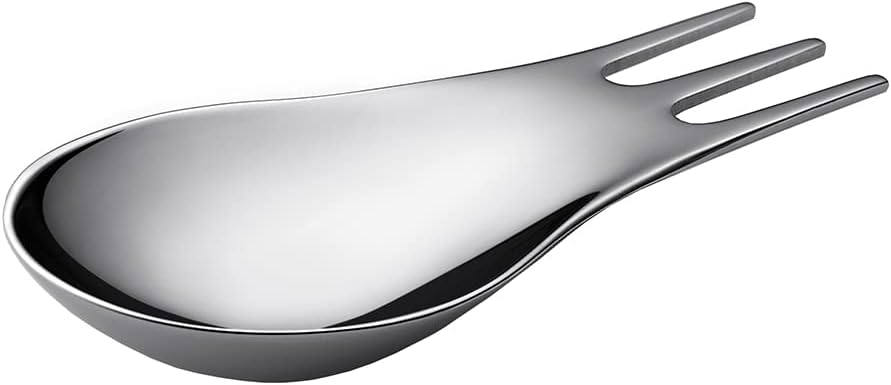 Detalle 2 de Alessi Moscardino GIMR01S4: Set di Quattro Posate Multiuso, design compatto in acciaio 18/10