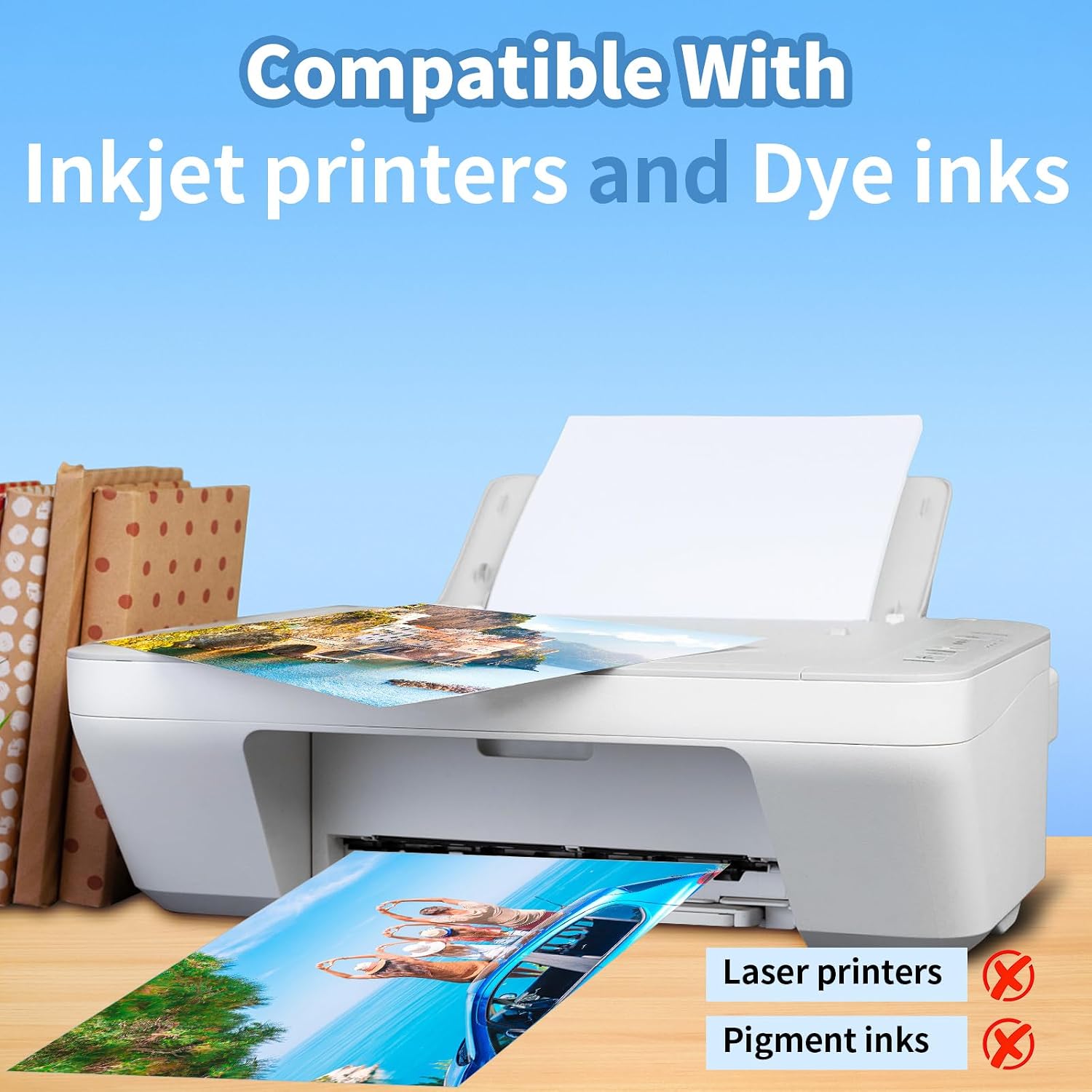 Detalle de Reastar 8.5 x 11 Glossy Inkjet Photo Paper, 36 Sheets, 180 gsm