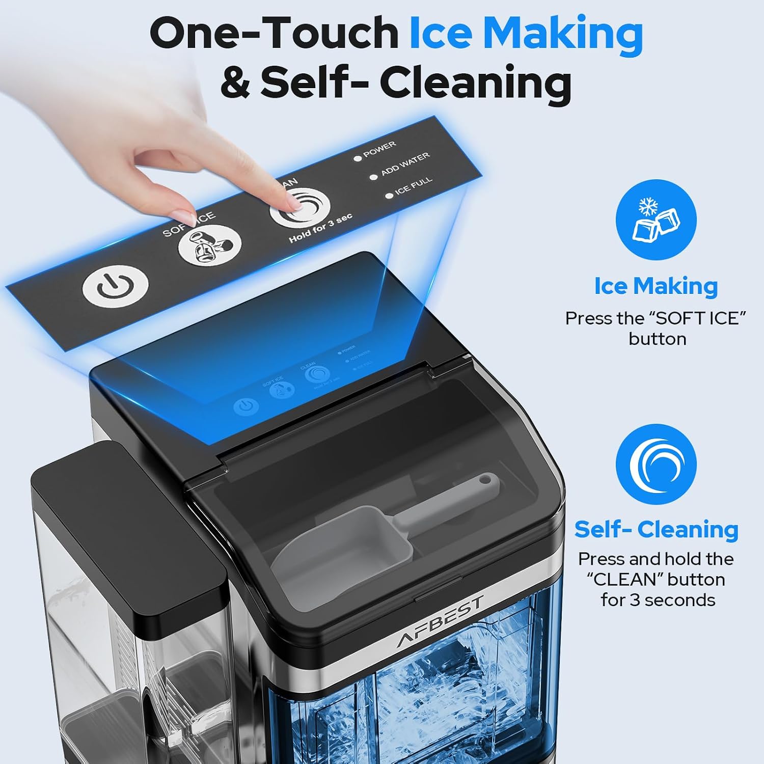 Thumbnail 4 de AFBEST Nugget Ice Maker with 3L Tank