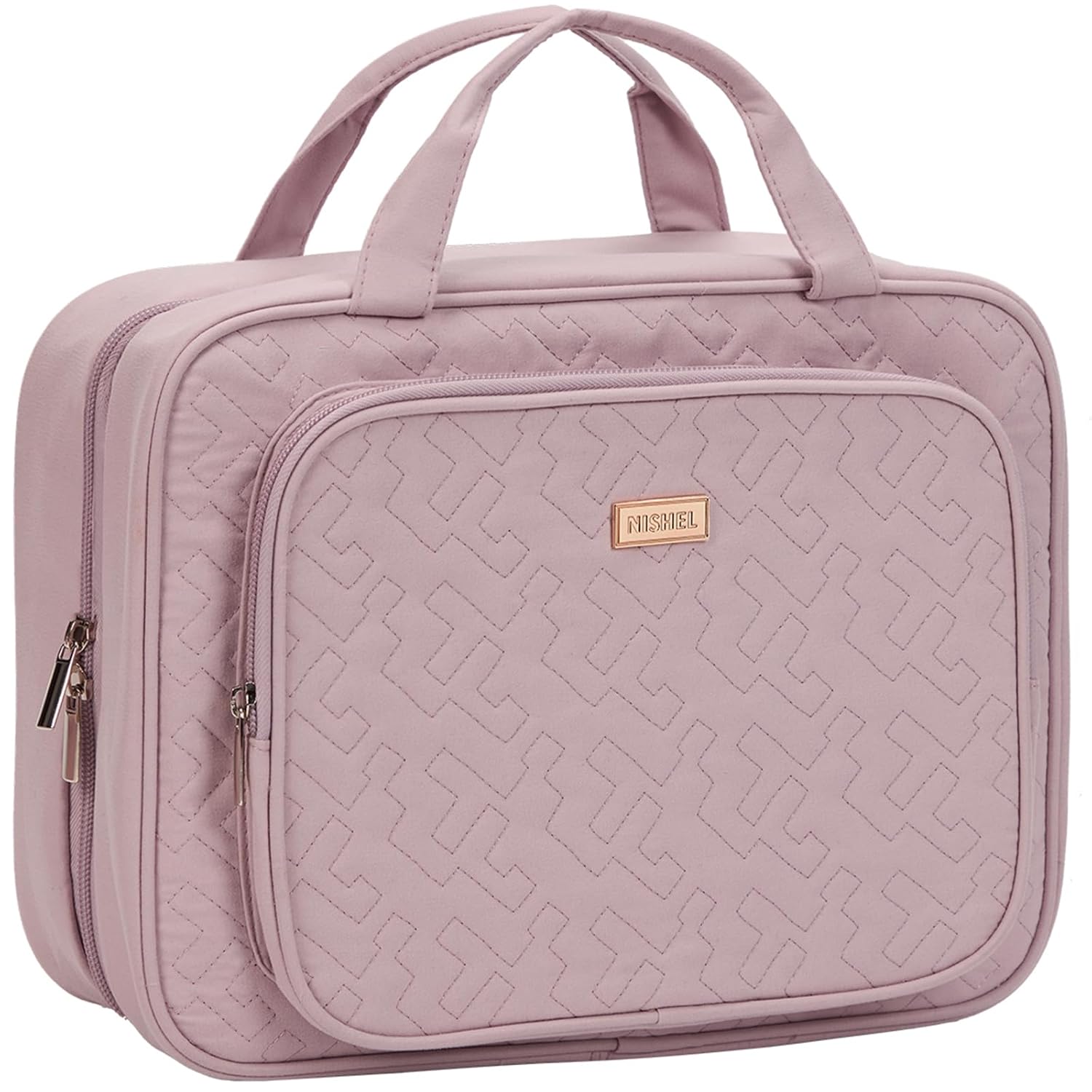 Thumbnail 6 de NISHEL Travel Toiletry Bag 12x4.5x9 in Pink