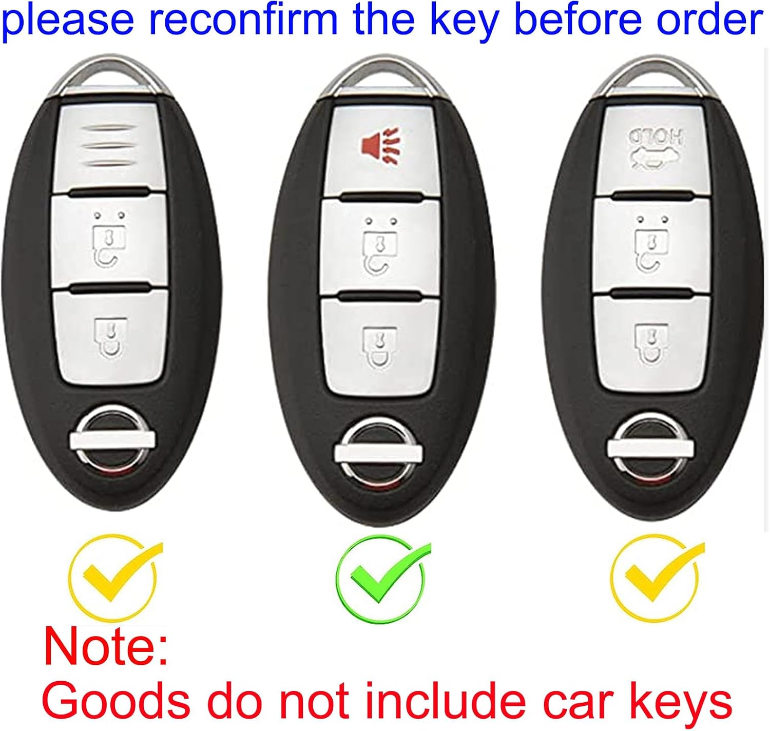 Detalle 2 de APEKUU Leather Nissan Key Fob Cover, Hand-Stitched Brown Case