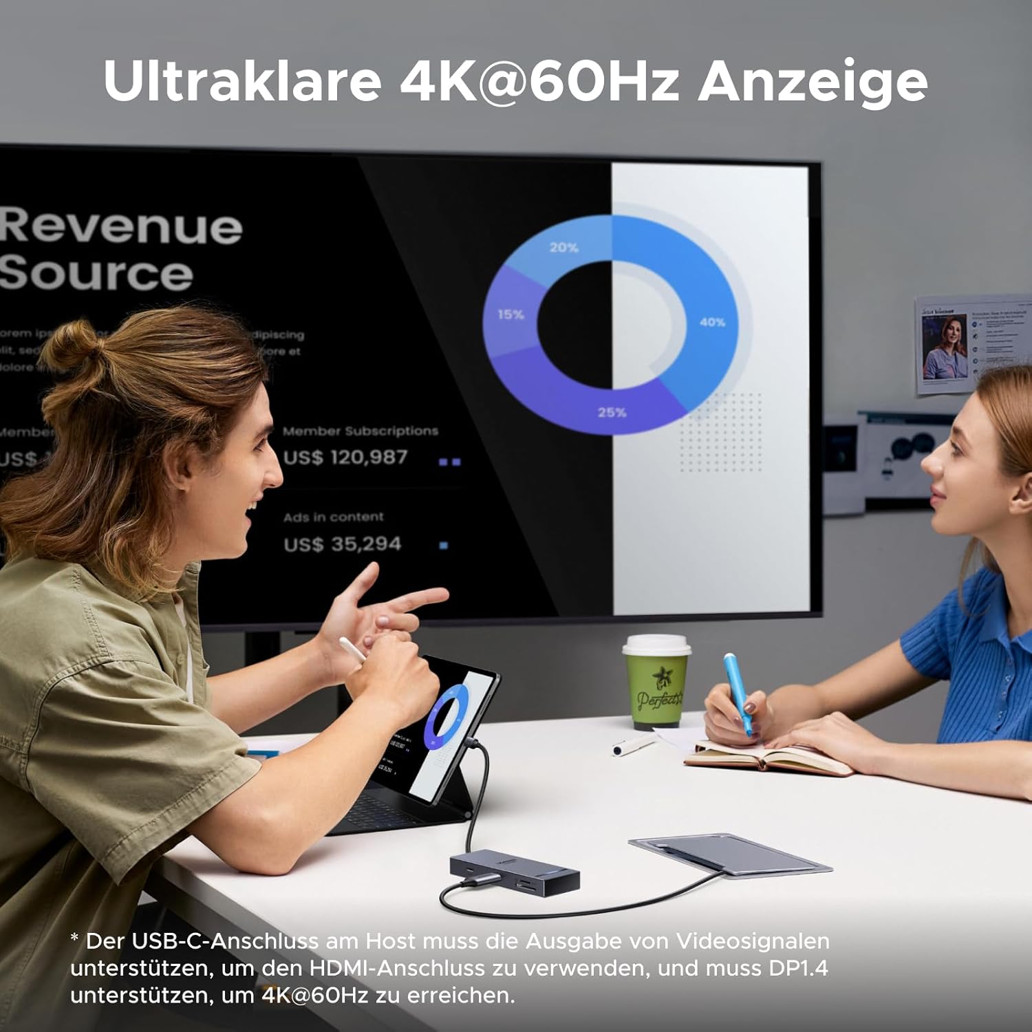 Detalle 2 de UGREEN Revodok Pro 108 USB-C Hub 100W