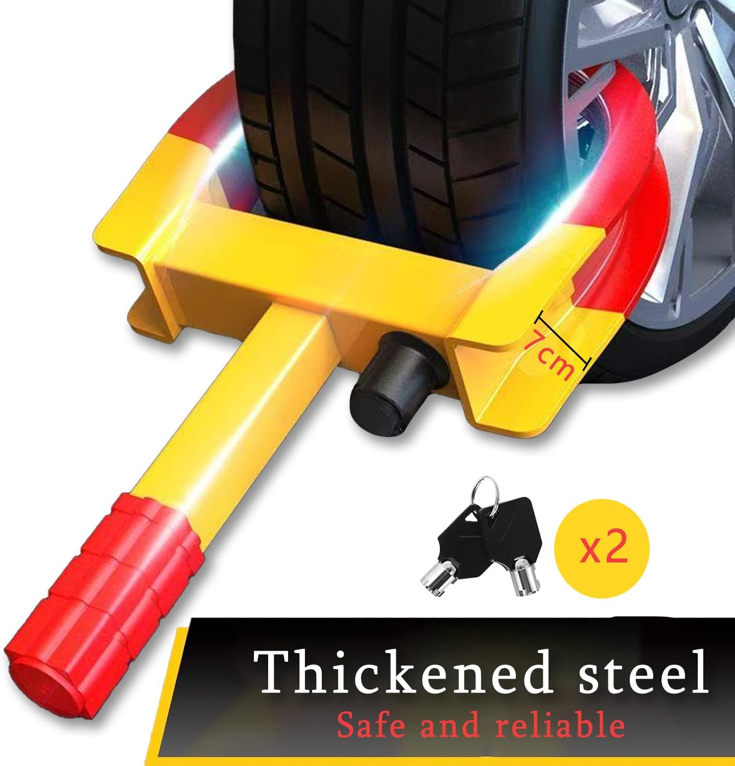 Thumbnail 3 de KEELYY Wegfahrsperre Radkralle 2 Schlüssel